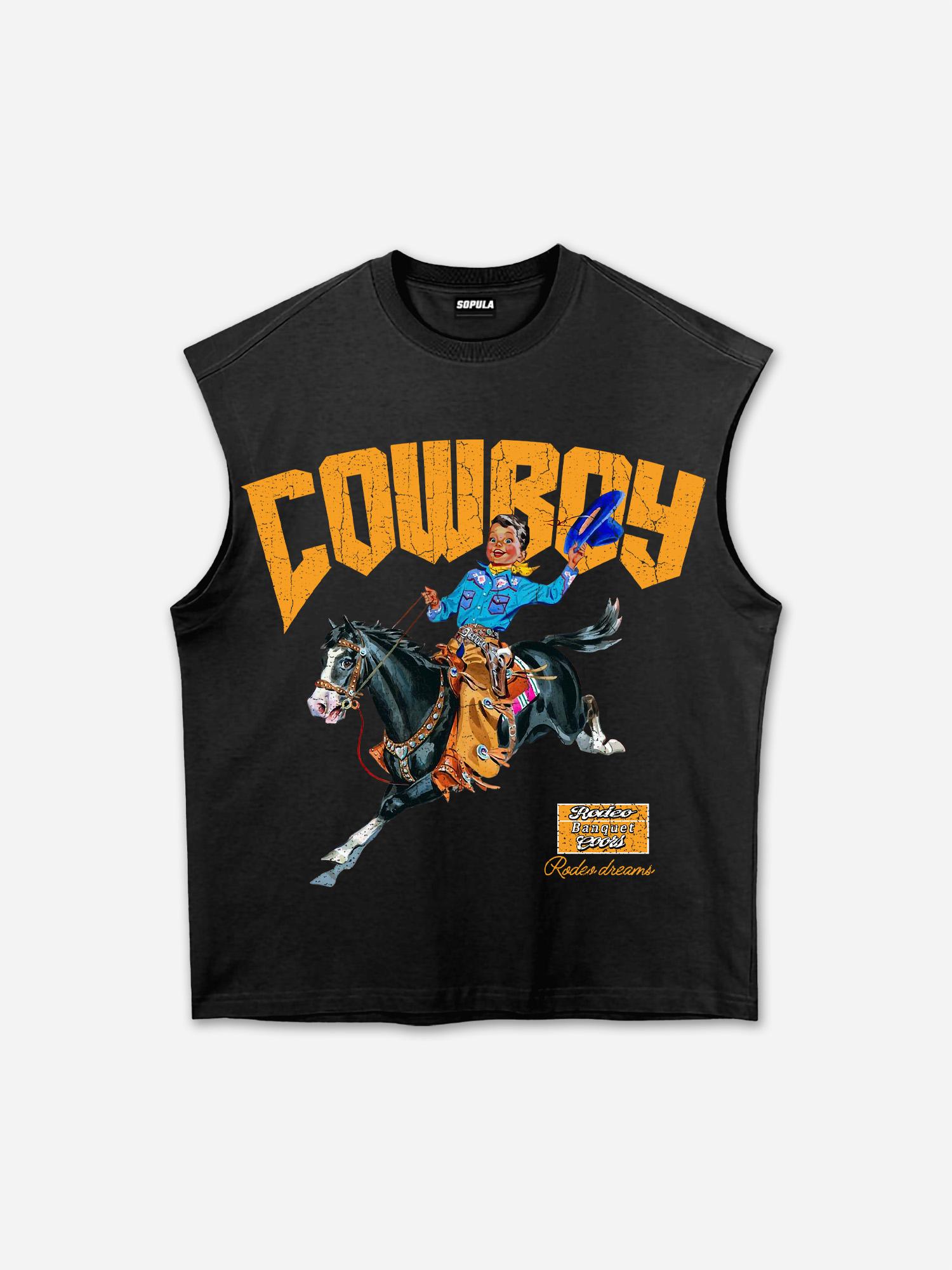 Cowboy Rodeo Dreams Print Tank Top Product Image
