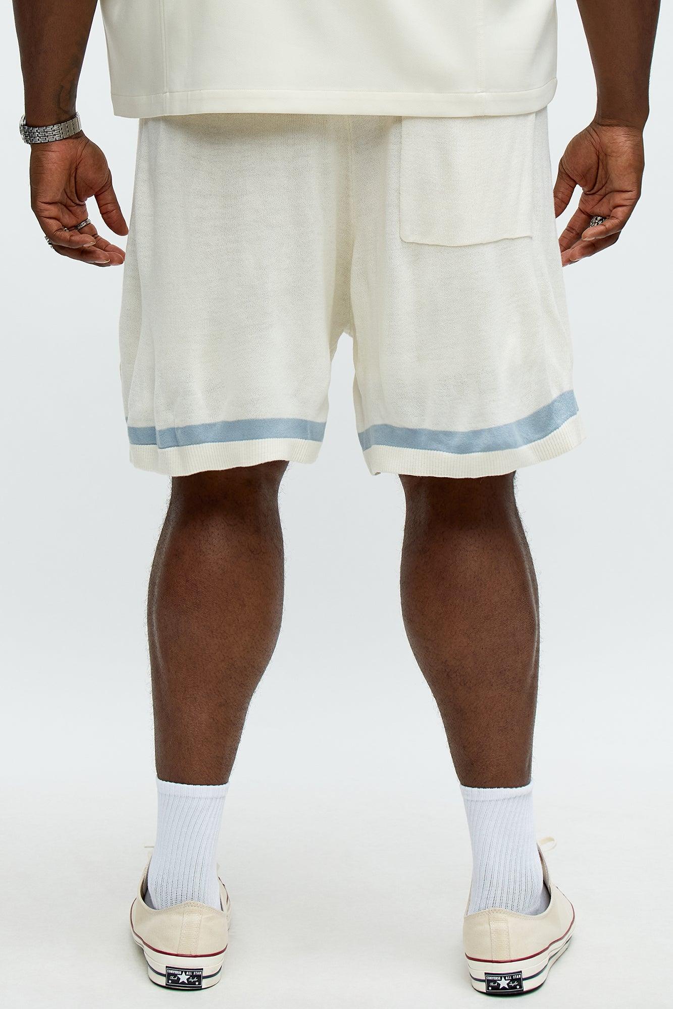 Relaxed Chateau Knitted Shorts - Cream/combo Product Image