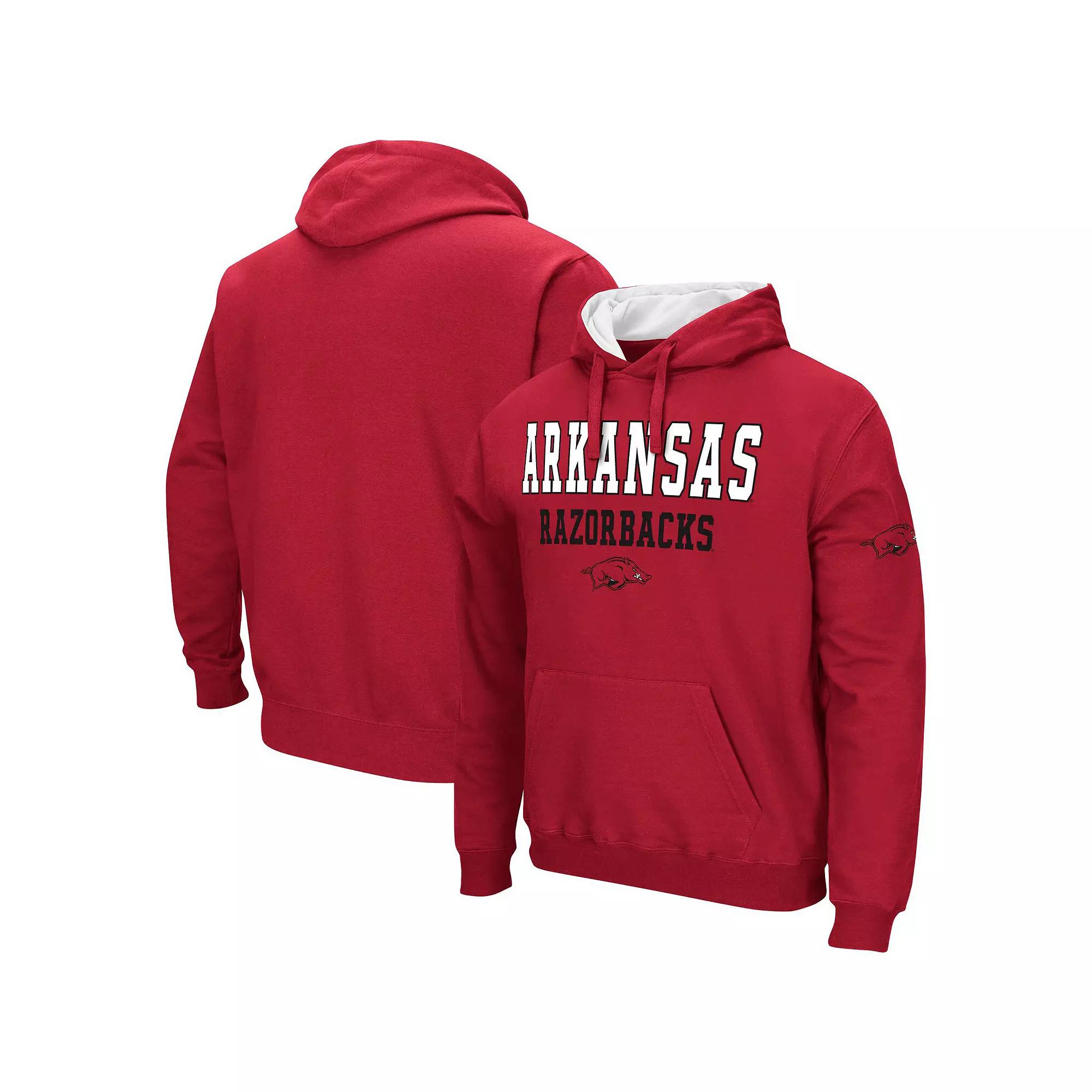 Men's Colosseum Cardinal Arkansas Razorbacks Sunrise Pullover Hoodie,  Product Image