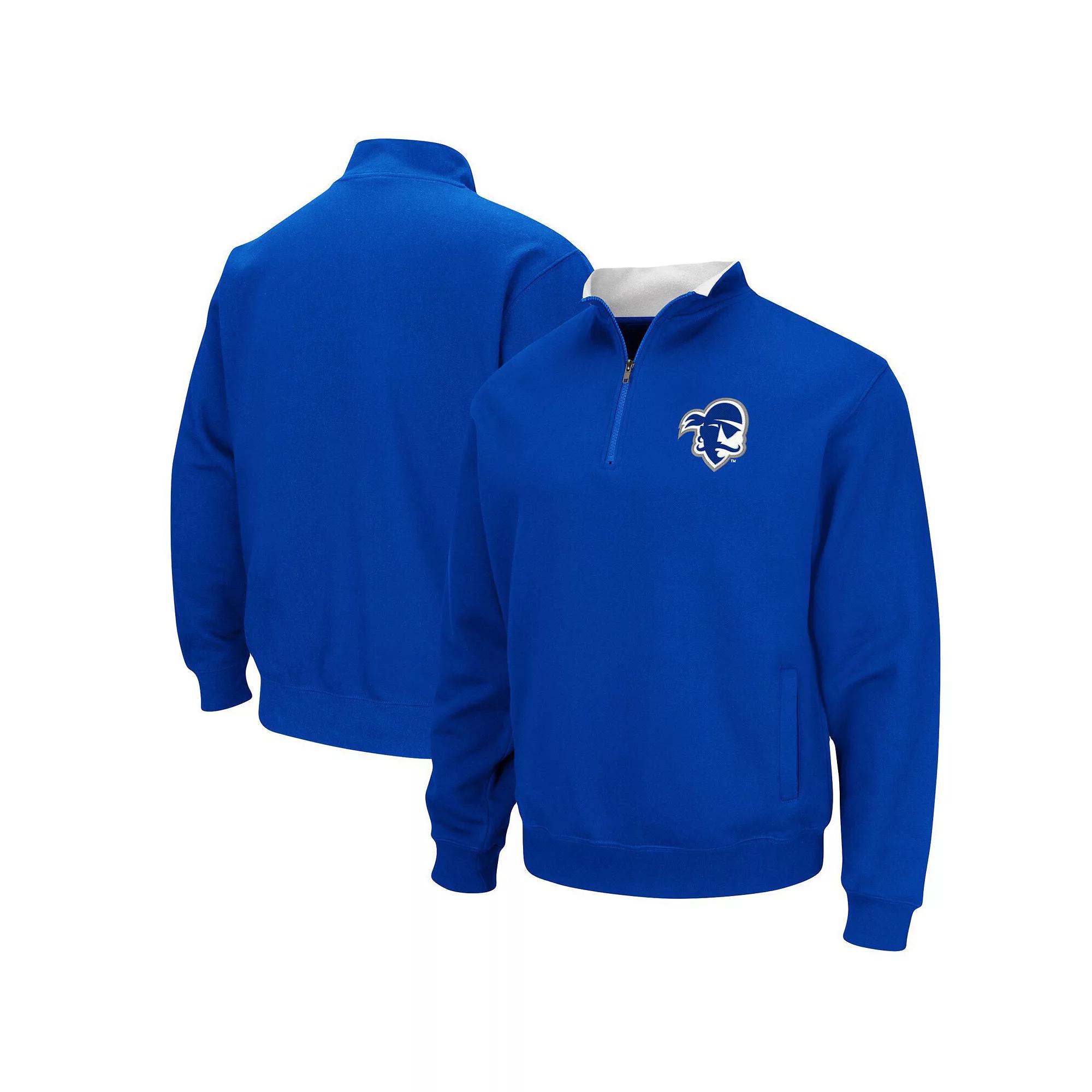 Men's Colosseum Blue Seton Hall Pirates Tortugas Logo Quarter-Zip Jacket,  Product Image