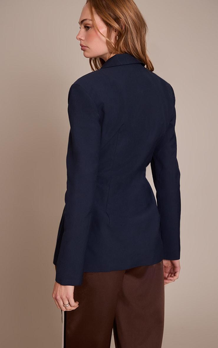 Shape Black Satin Fitted Blazer Product Image