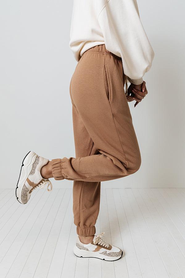 Down Time Joggers In Brown Product Image