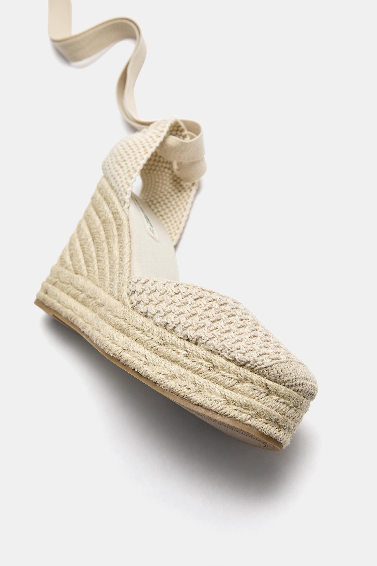 Crochet wedge espadrilles Product Image