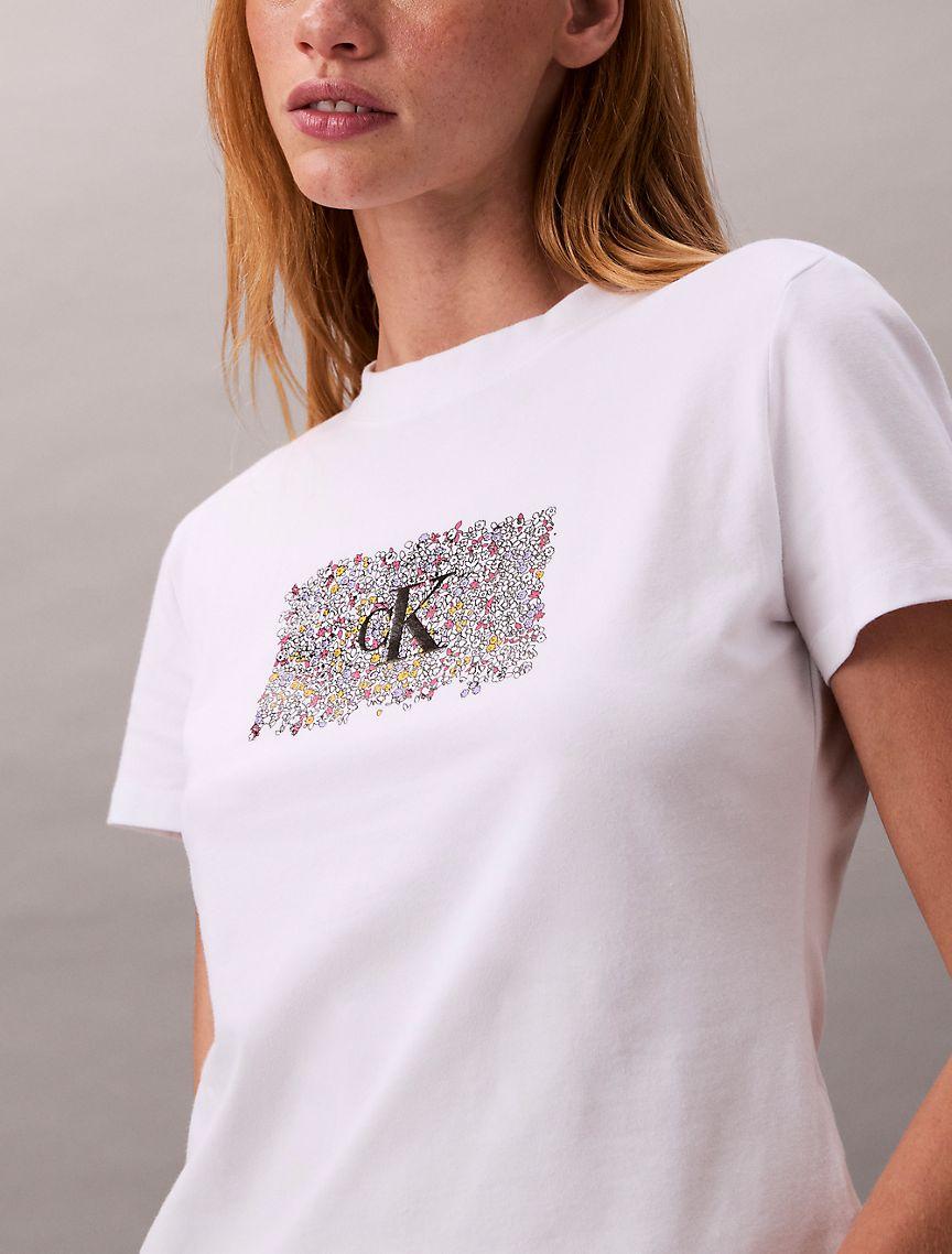 Slim Floral Monogram Logo Tee Product Image