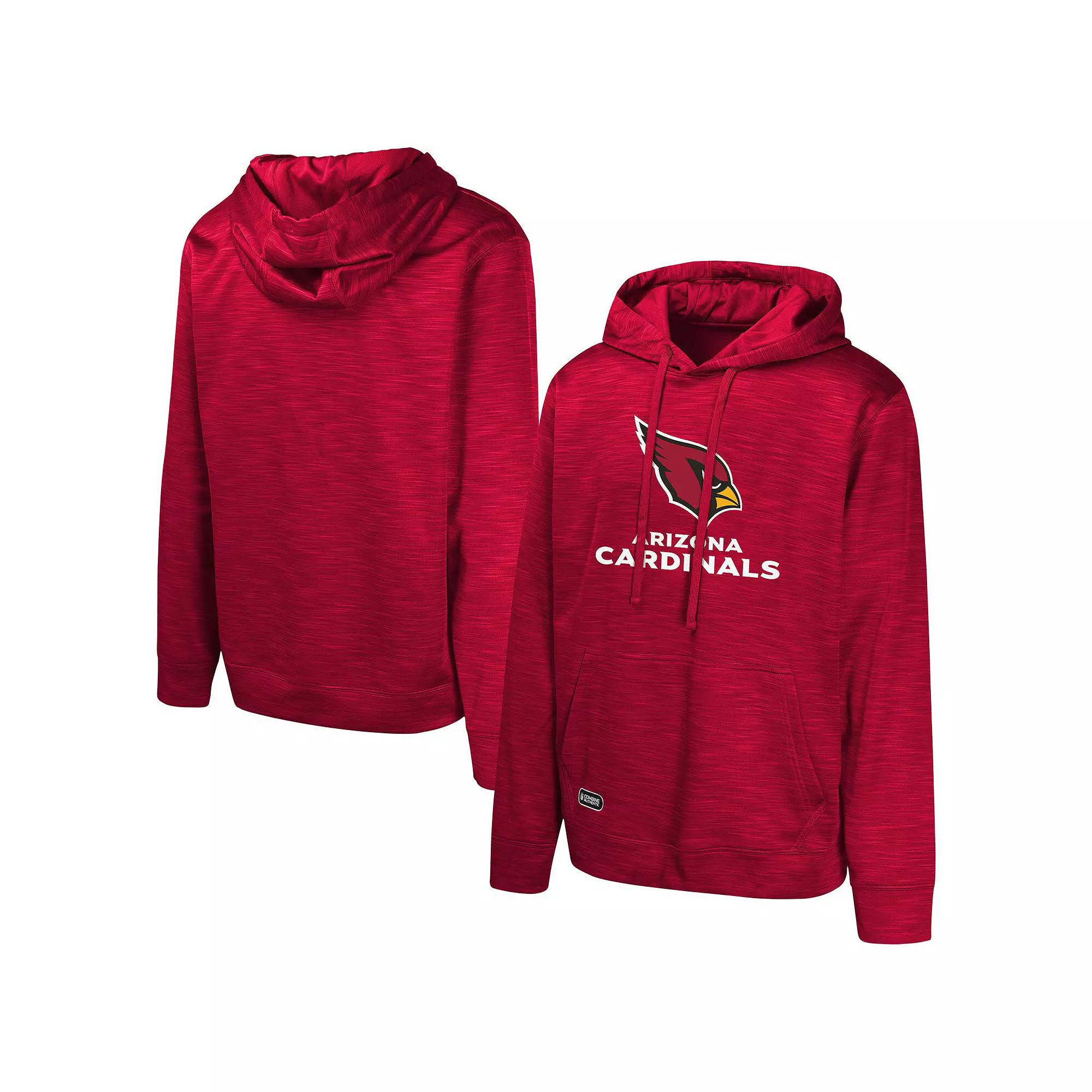 Men's Cardinal Arizona Cardinals Streak Fleece Pullover Hoodie,  Product Image