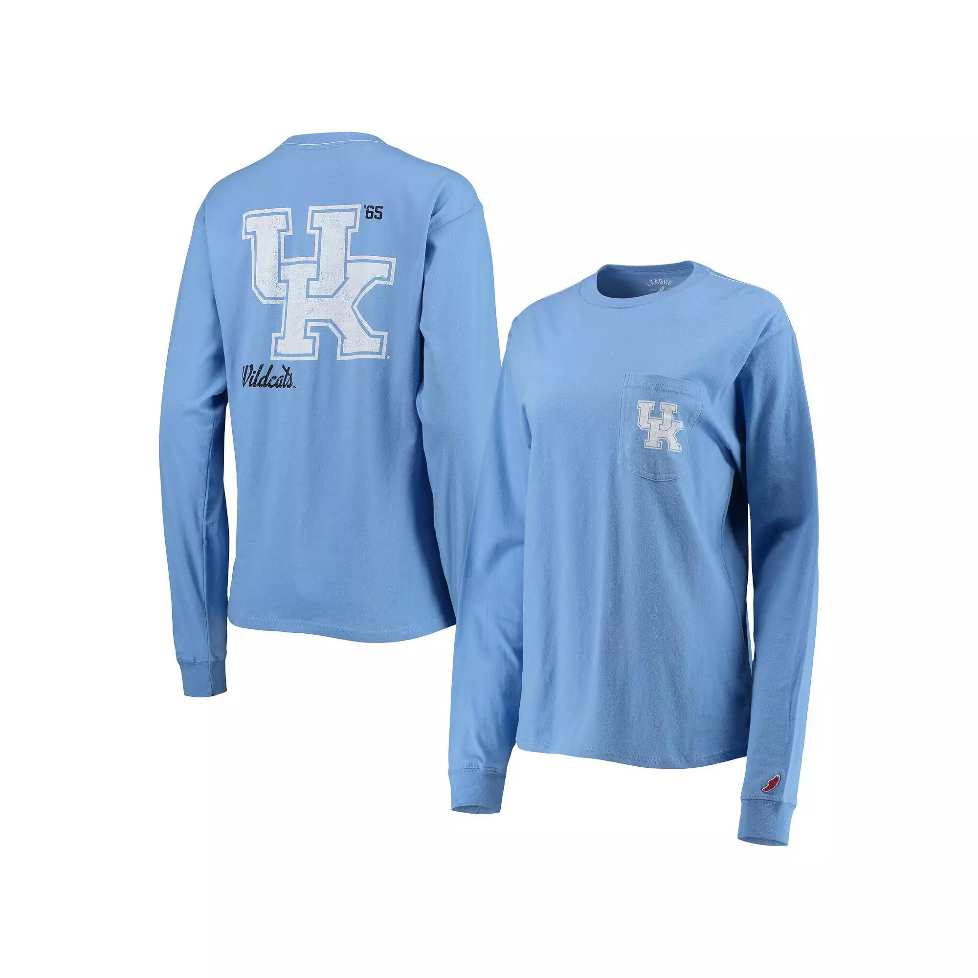 Women's League Collegiate Wear Royal Kentucky Wildcats Pocket Oversized Long Sleeve T-Shirt, Size: Small, Blue Product Image