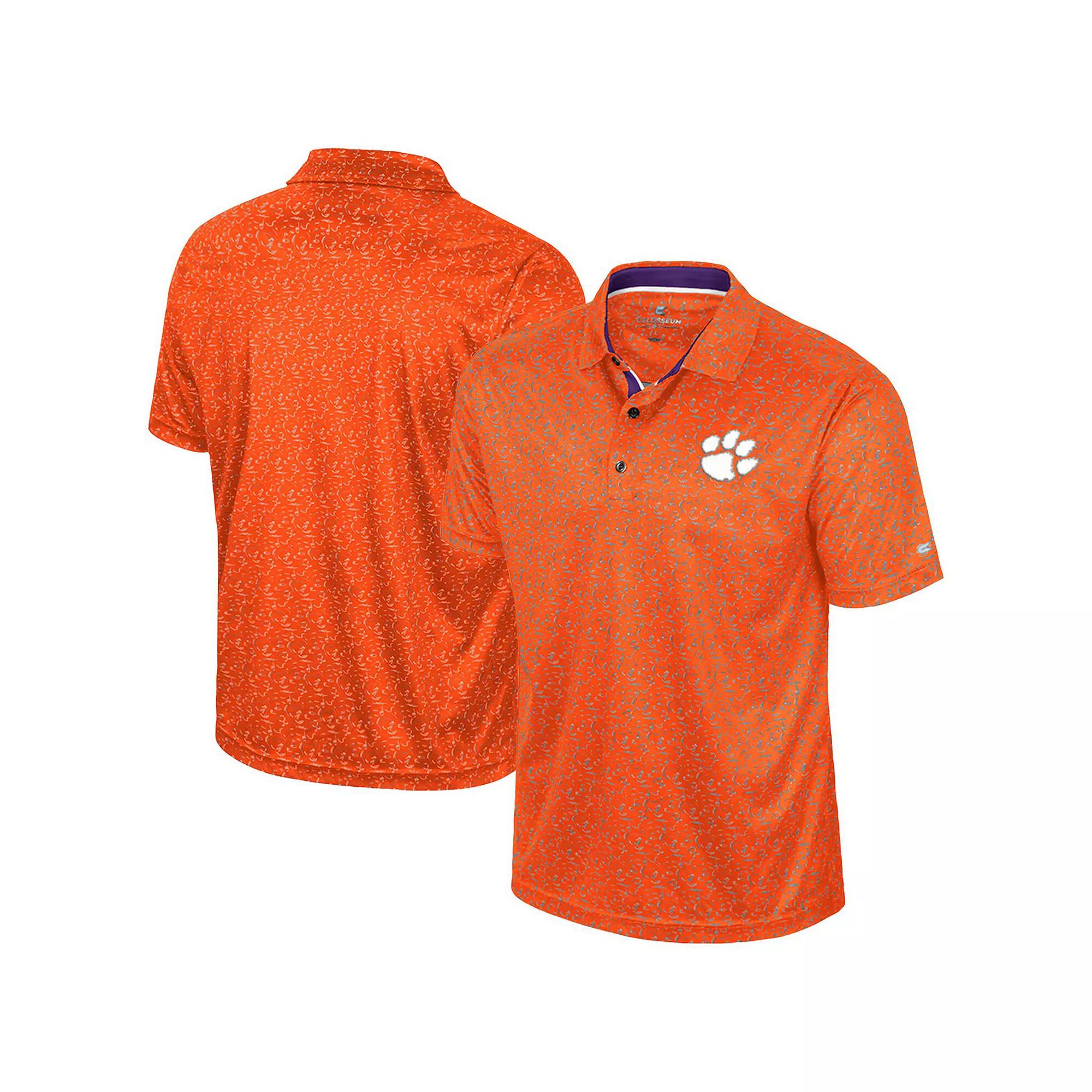 Men's Colosseum Orange Clemson Tigers Sublimated Golf Polo,  Product Image