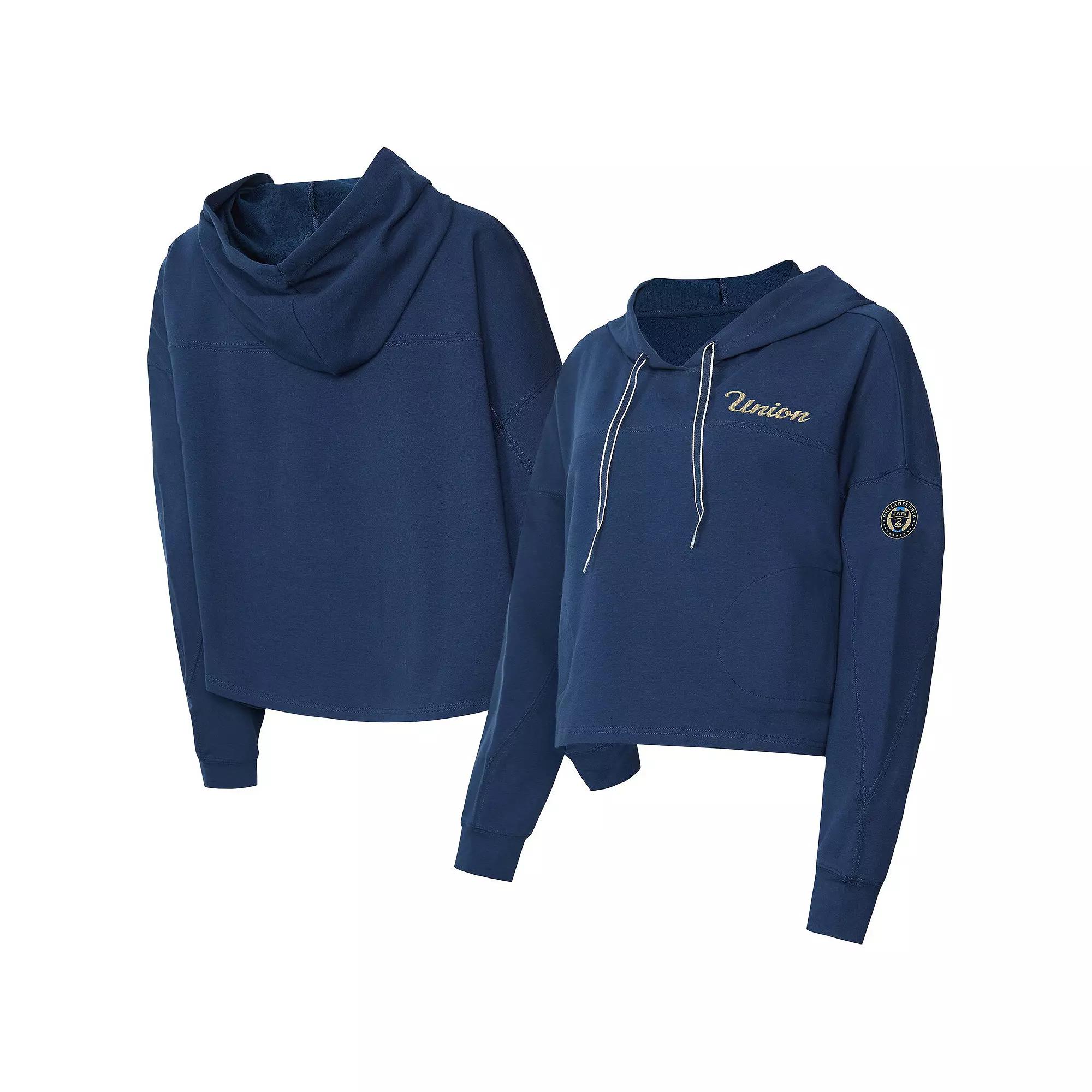 Women's Concepts Sport Navy Philadelphia Union Elevation Tri-Blend Long Sleeve Pullover Hoodie,  Product Image