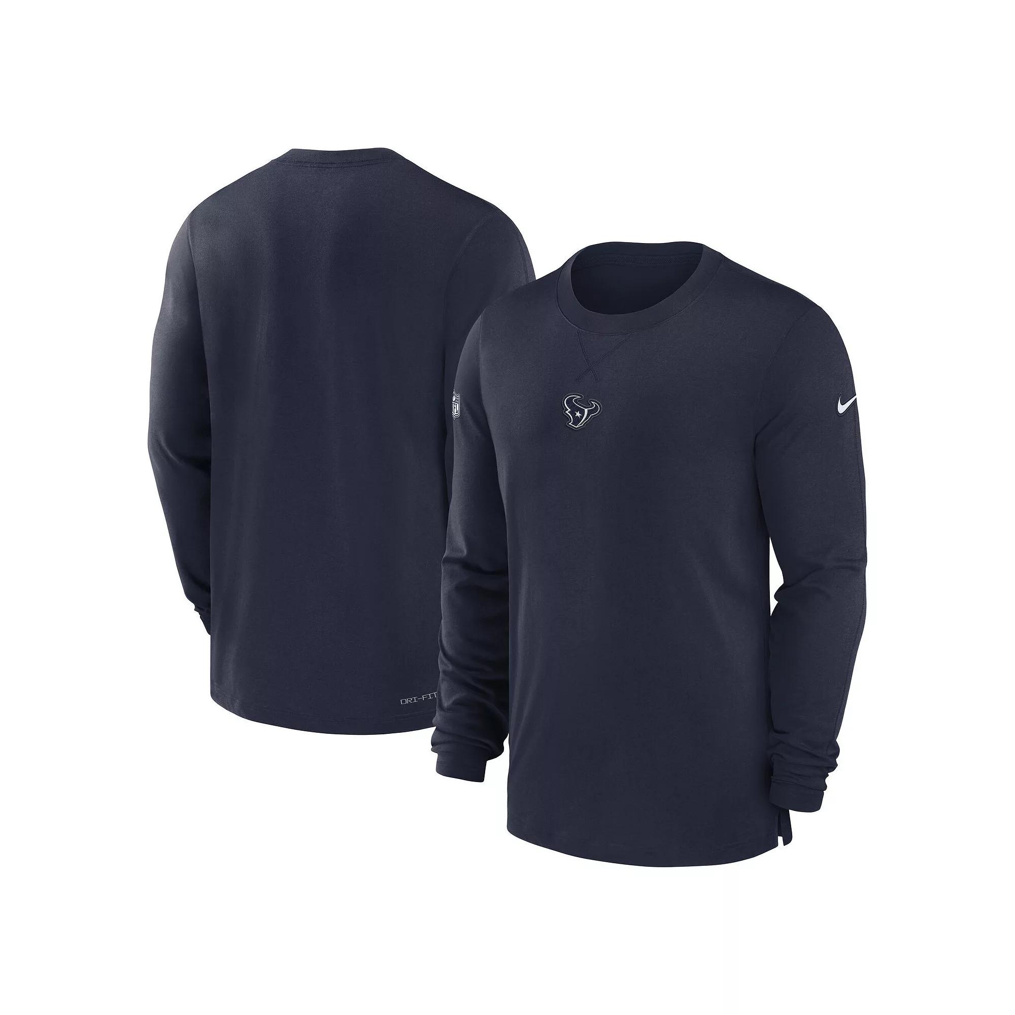 Men's Nike Navy Houston Texans Player Long Sleeve Performance T-Shirt,  Product Image