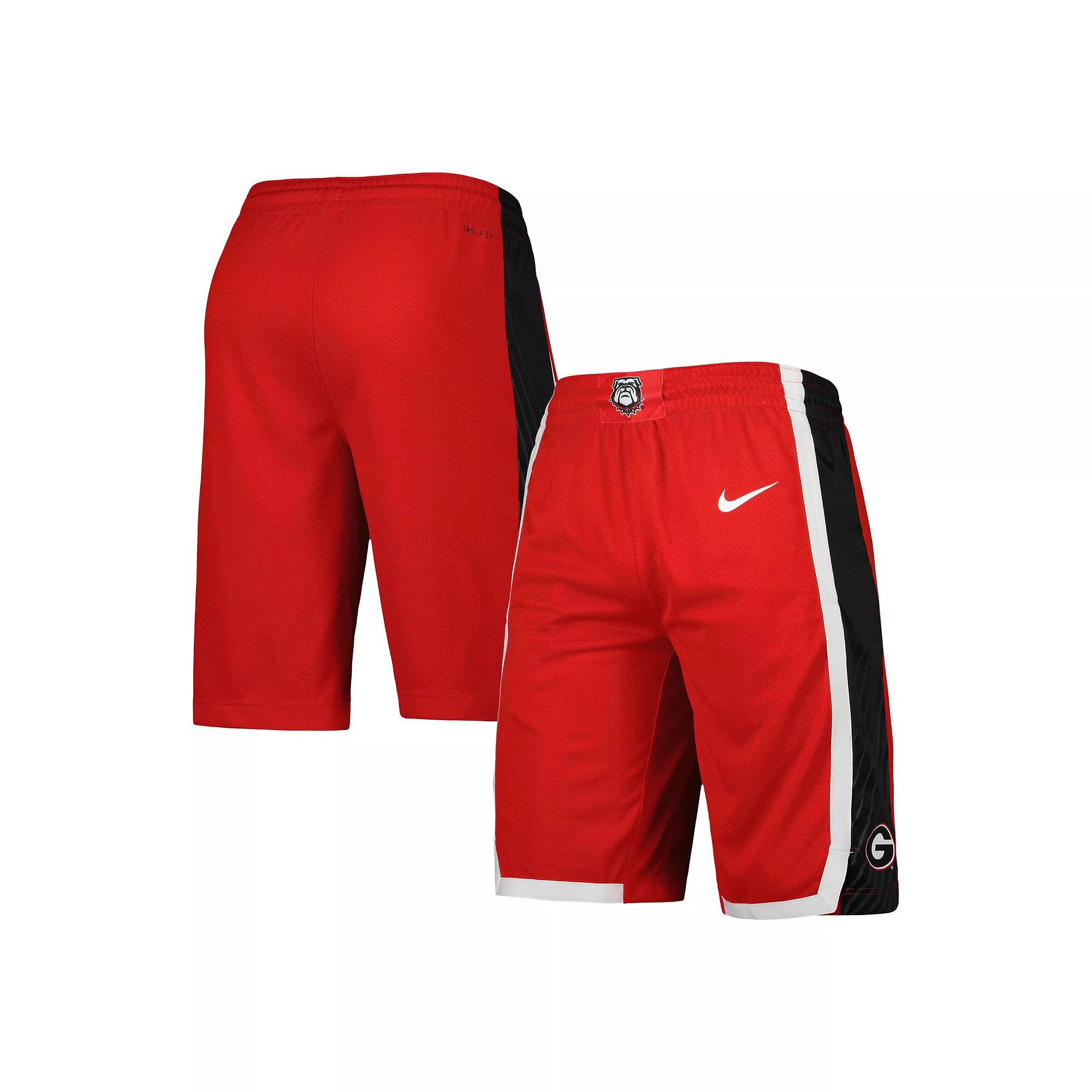 Men's Nike Red Georgia Bulldogs Replica Team Basketball Shorts, Size: Medium Product Image