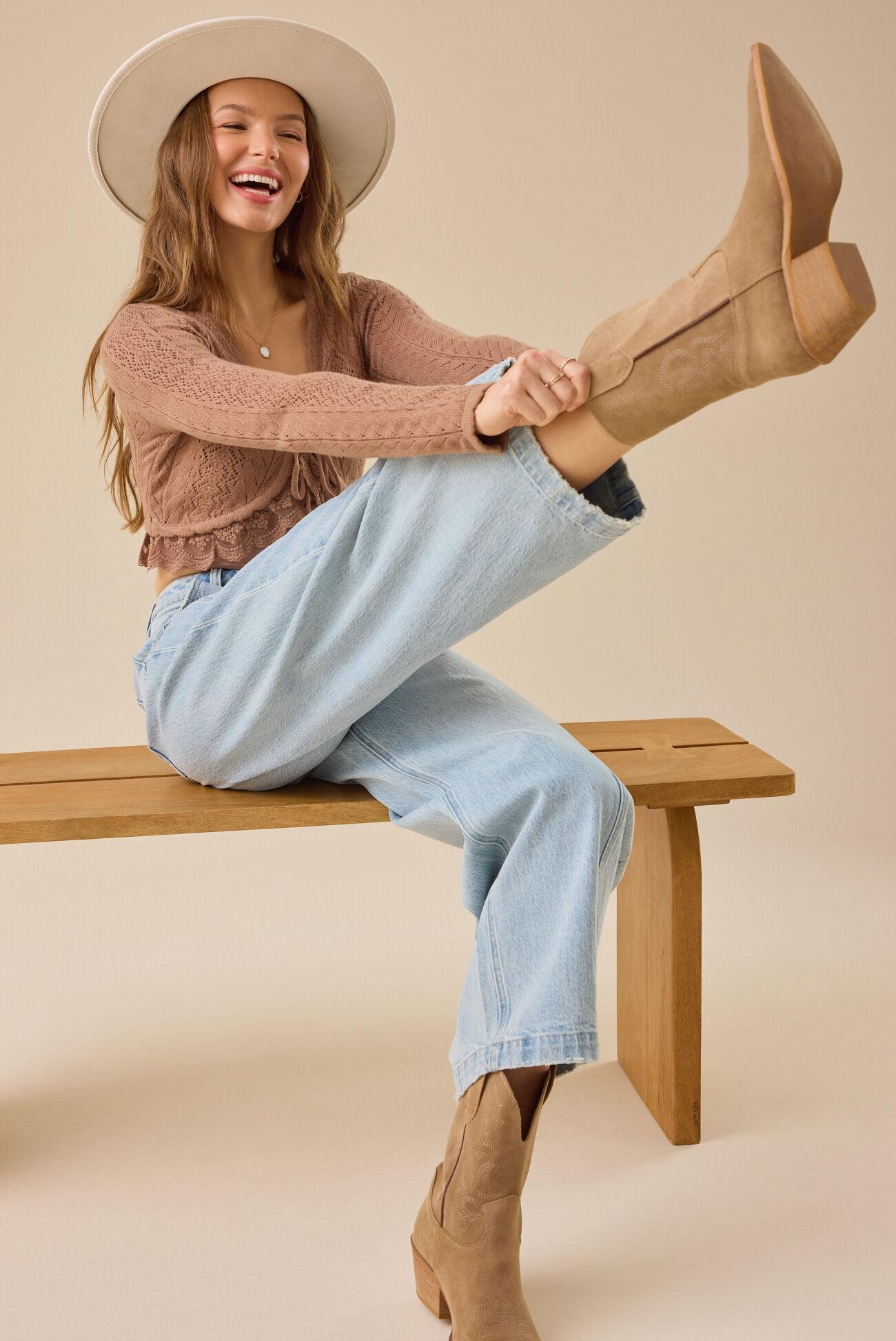 Maria Pointelle Lace Trim Shrug Product Image