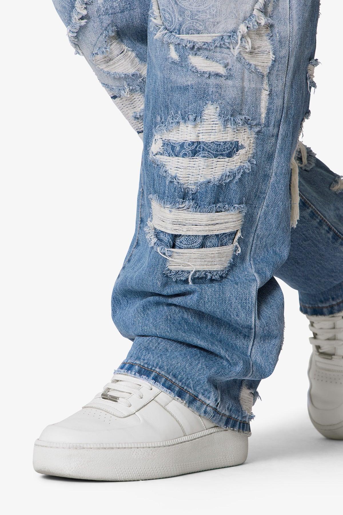 Ultra Baggy Better Repaired Denim - Light Blue Product Image