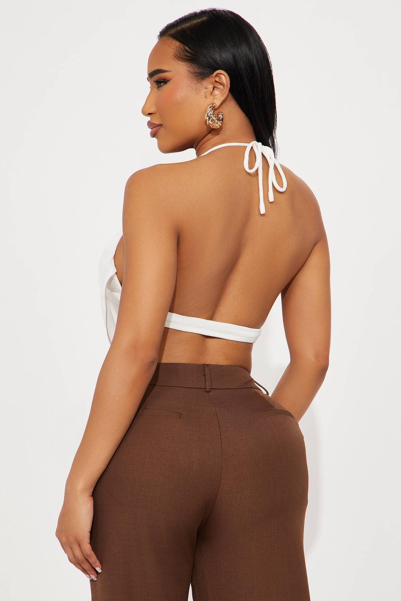 Beach Club Halter Top - White Product Image