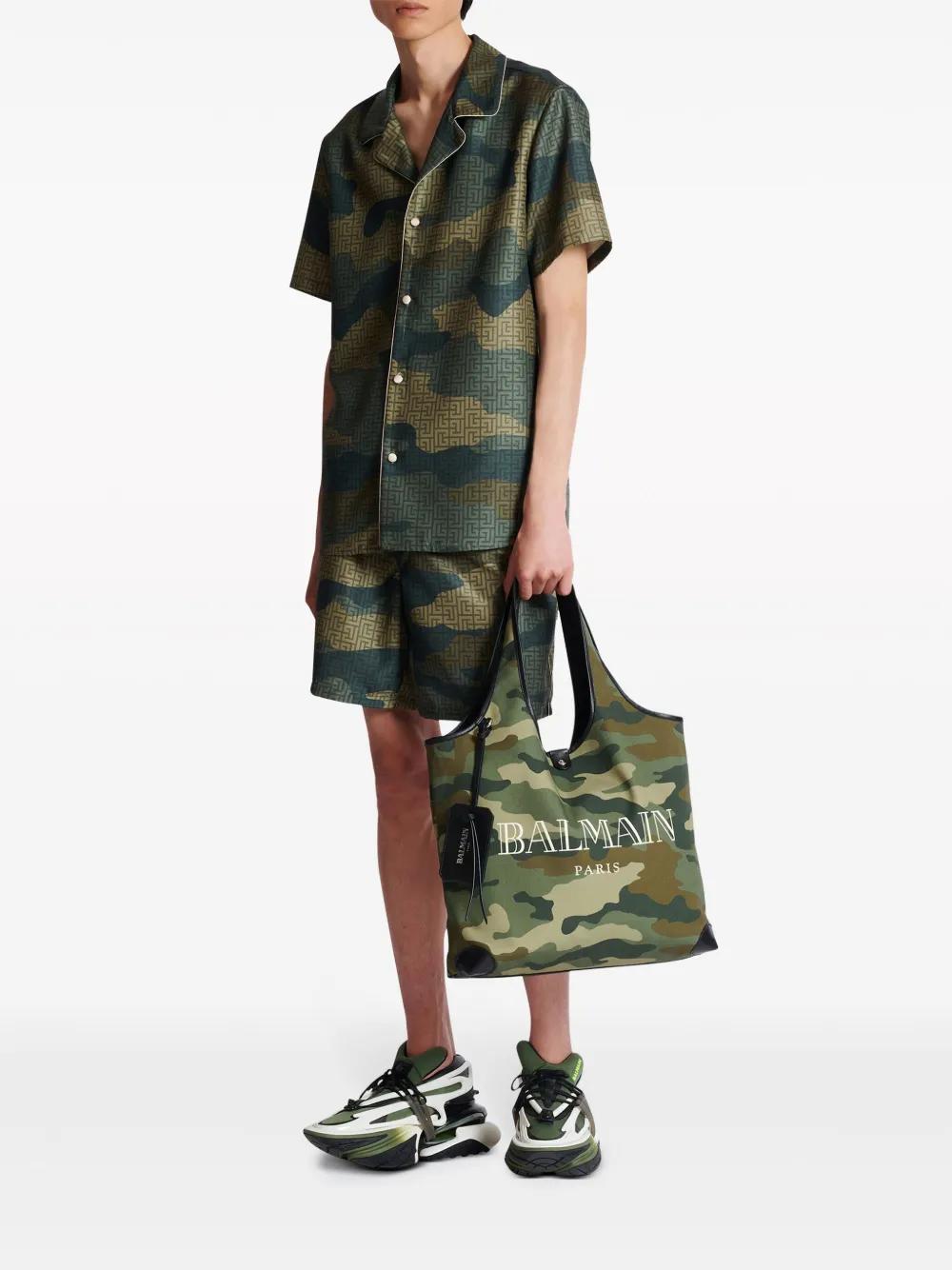 camouflage monogram shantung shirt Product Image