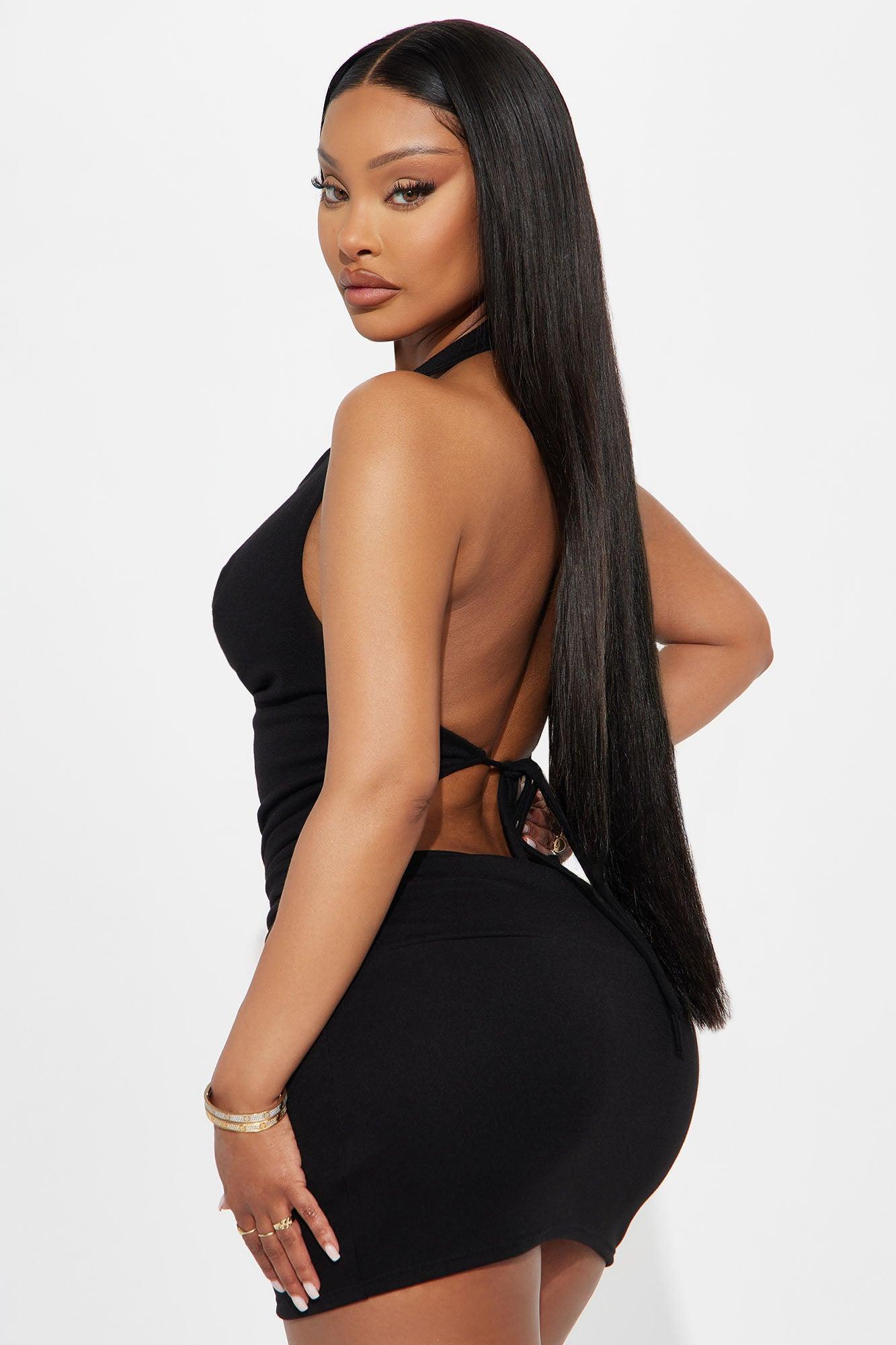 Jax Double Lined Mini Dress - Black Female Product Image