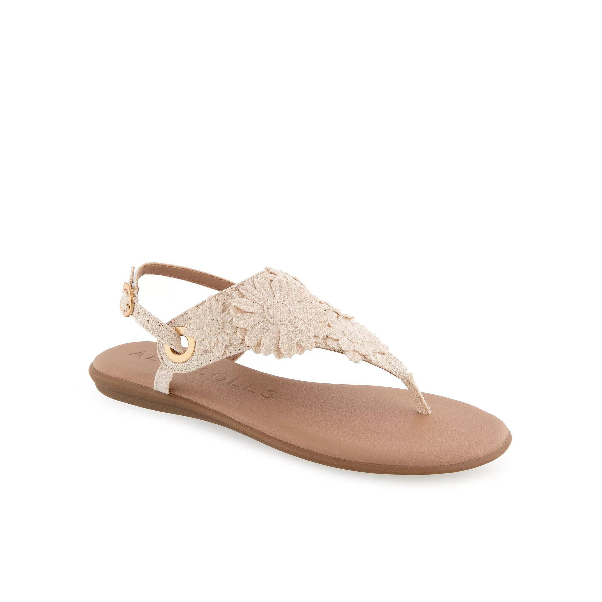 Aerosoles Connie Women's Slingback Thong Sandals, Size: 7 Medium, Natural Light Blue Product Image