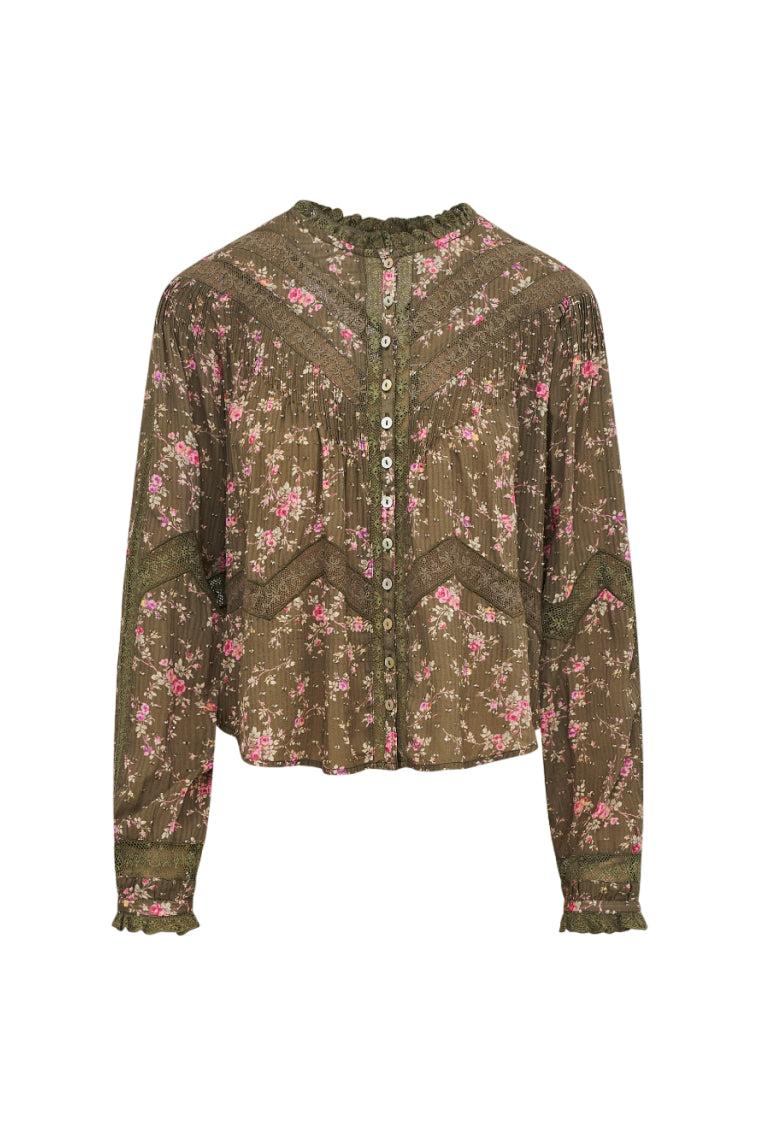 Ravelle Floral Button Down Top Product Image