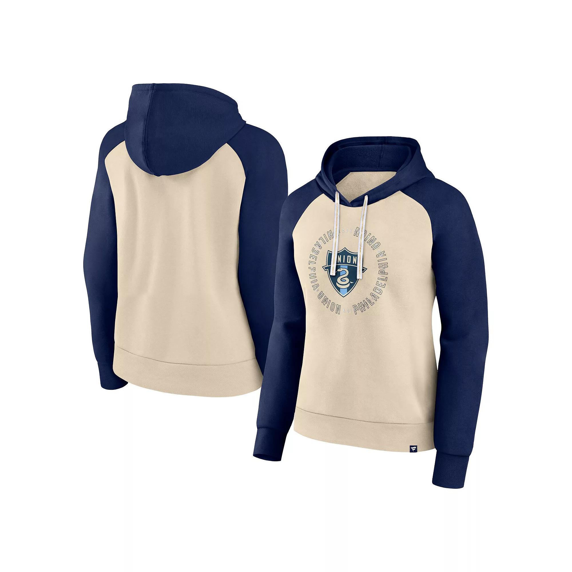 Womens Fanatics Branded Cream/Navy Philadelphia Union Instep Pullover Hoodie Product Image