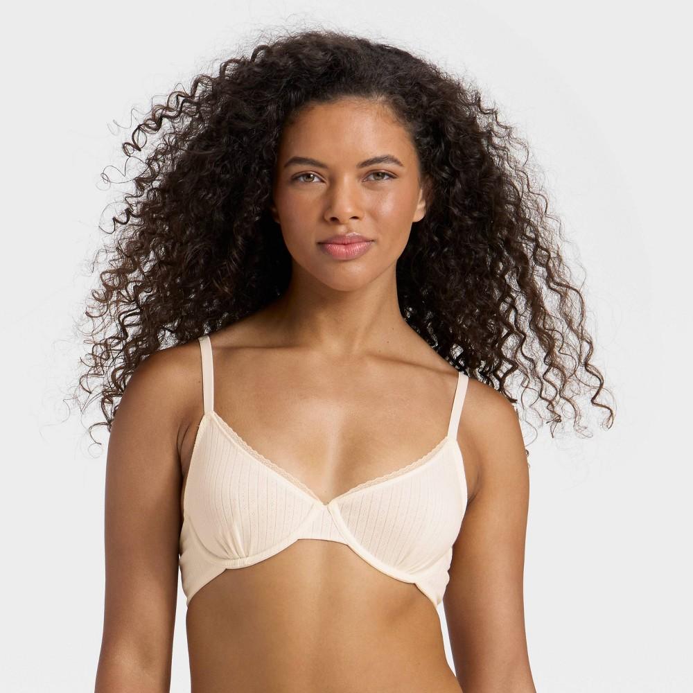 Women's Unlined Demi Bra - Wild Fable™ Navy Blue 32D Product Image