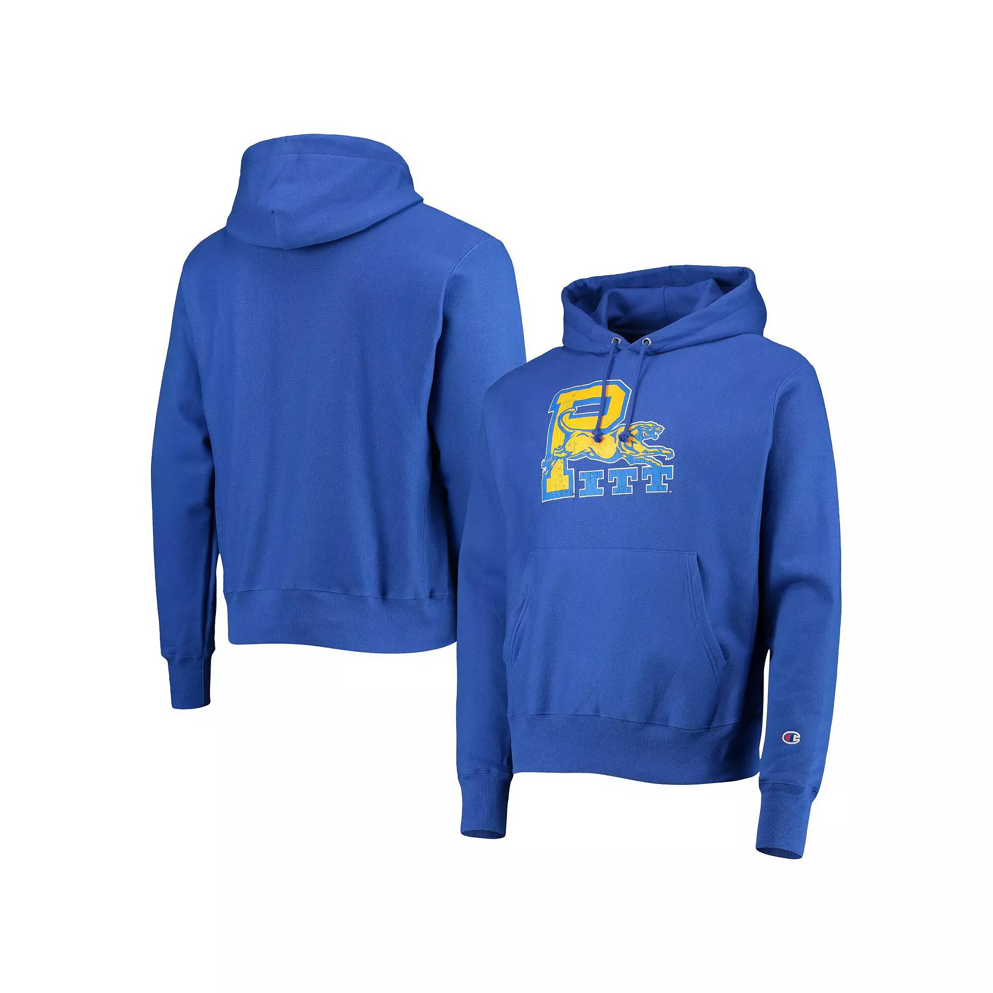 Mens Champion Royal Pitt Panthers Vault Logo Reverse Weave Pullover Hoodie Product Image