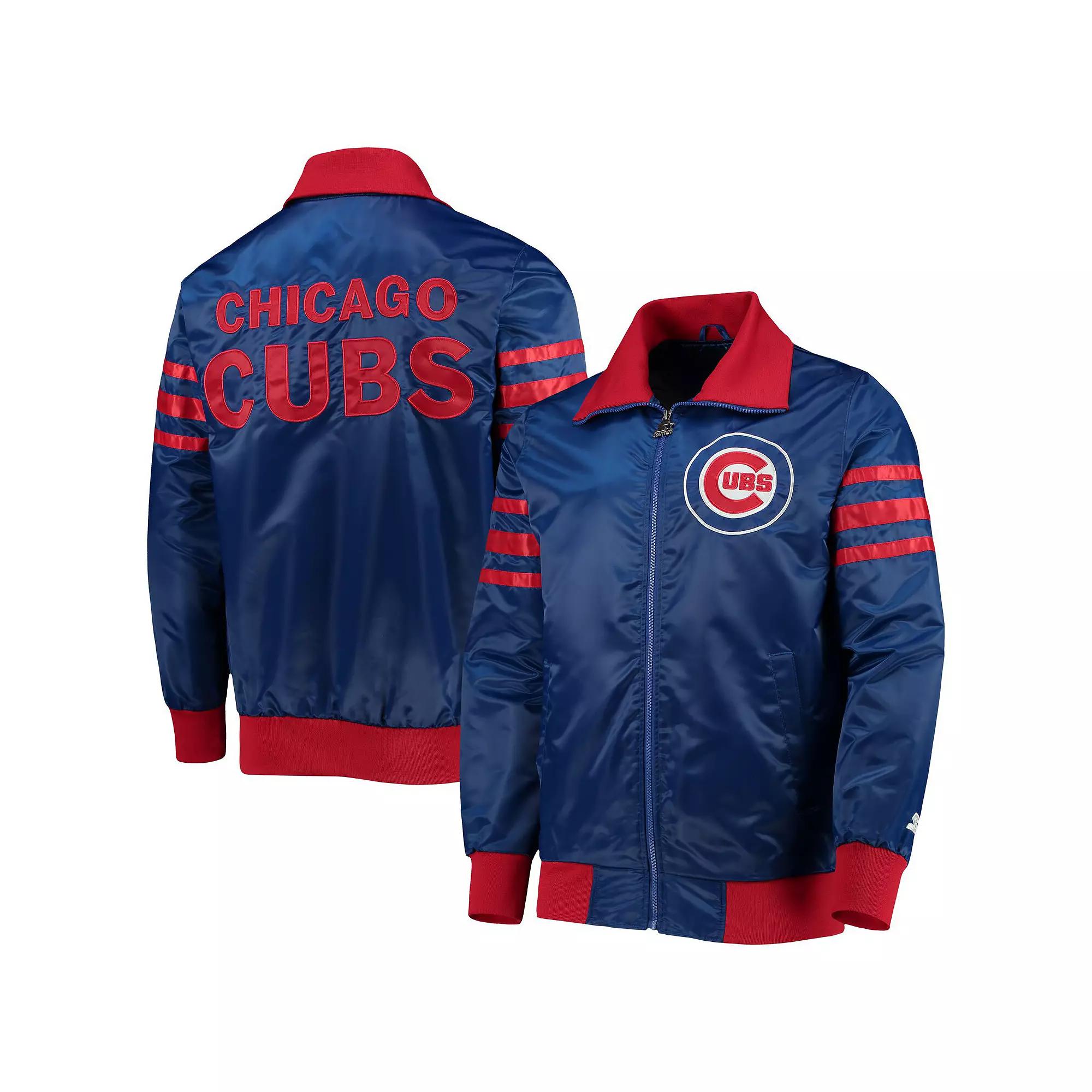 Men's Starter Royal Chicago Cubs The Captain II Full-Zip Varsity Jacket,  Product Image