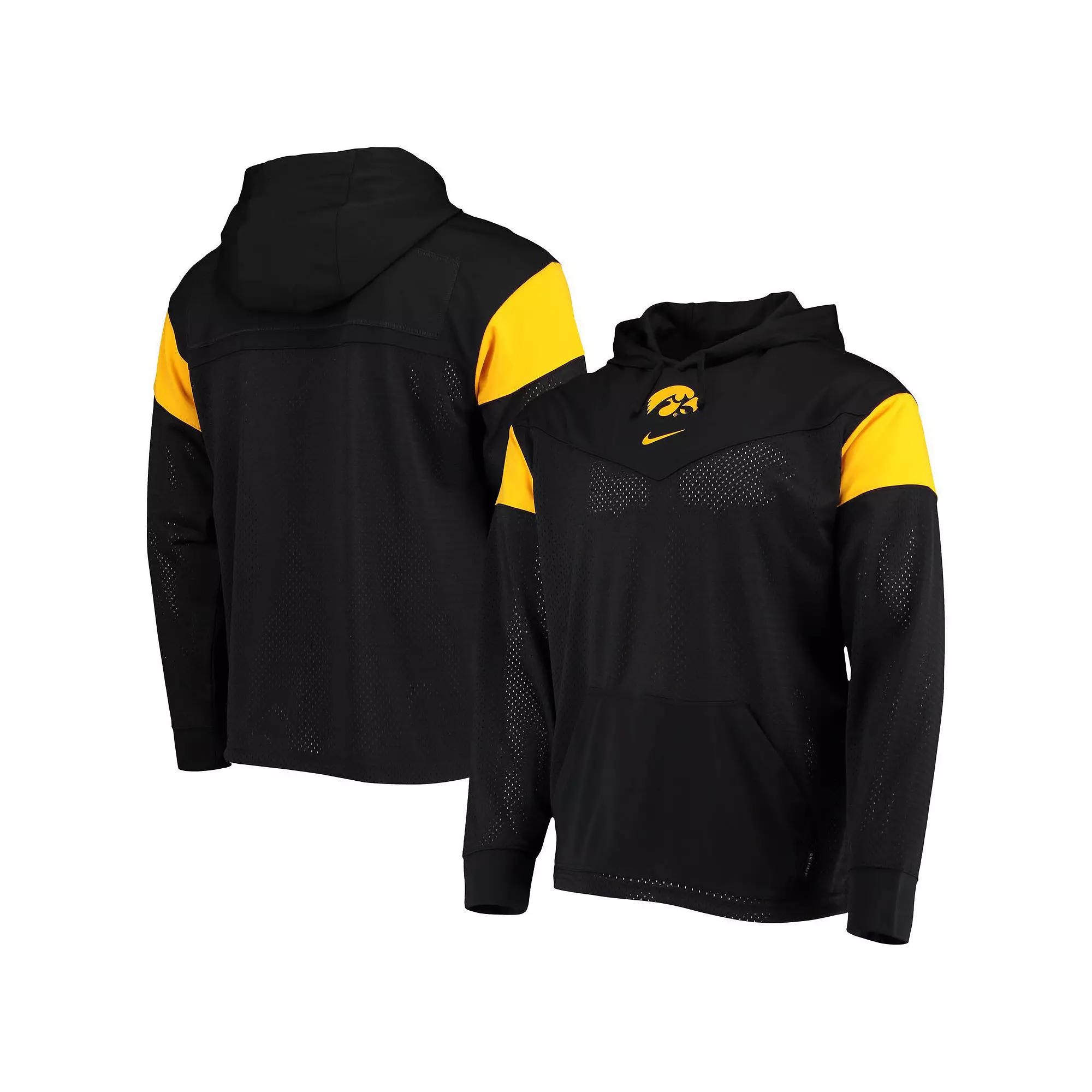 Men's Nike Black Iowa Hawkeyes Sideline Jersey Pullover Hoodie, Size: 2XL Product Image