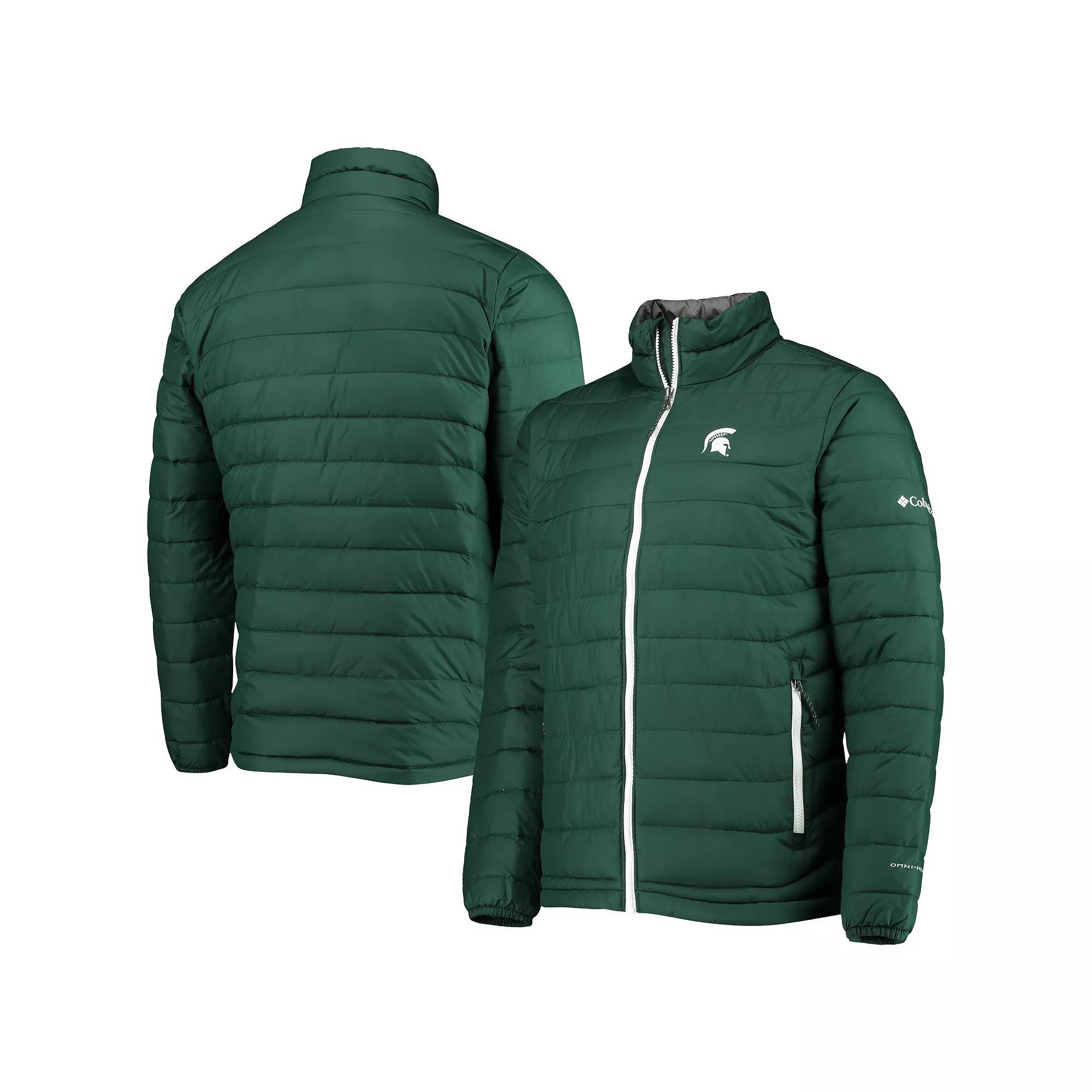 Men's Columbia Green Michigan State Spartans Powder Lite Omni-Heat Reflective Full-Zip Jacket, Size: XL Product Image