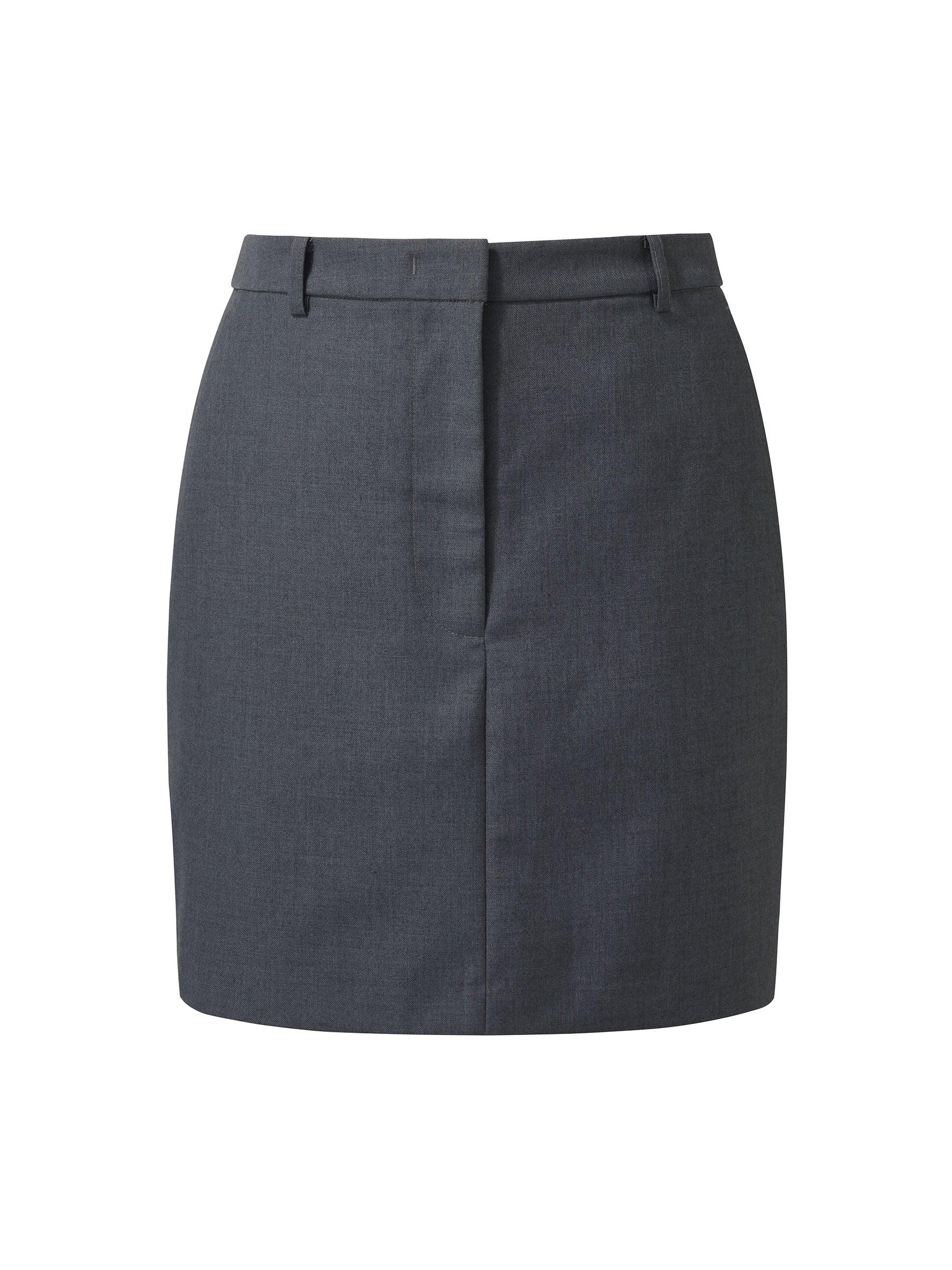 Smoke Grey Women Column Mini Skirt Product Image