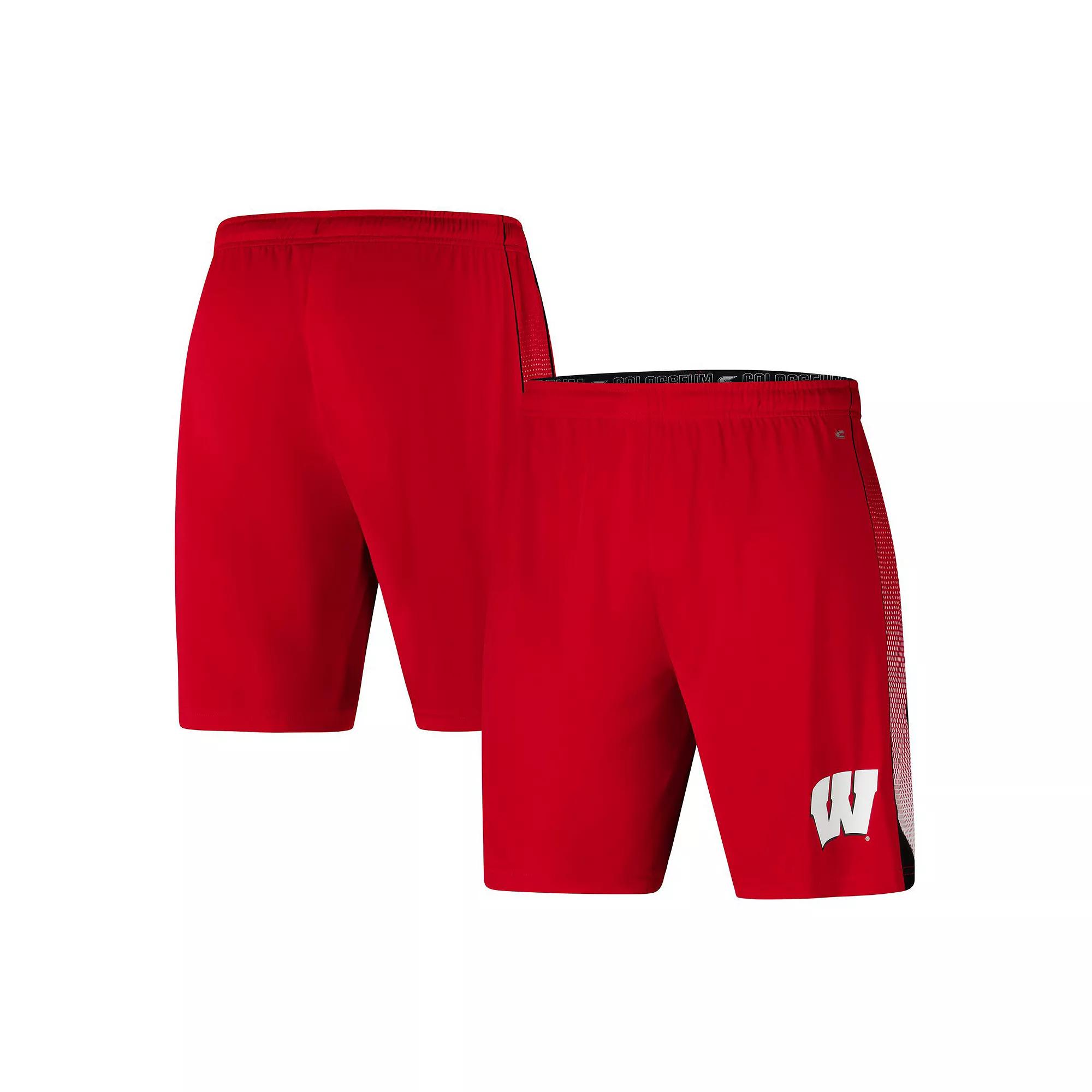 Men's Colosseum Red Wisconsin Badgers Online Shorts,  Product Image
