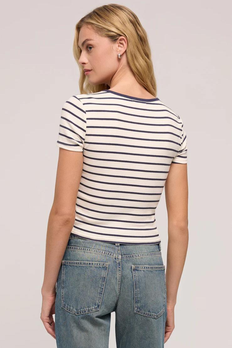 Saxton Striped Rib Tee - Supernova Product Image