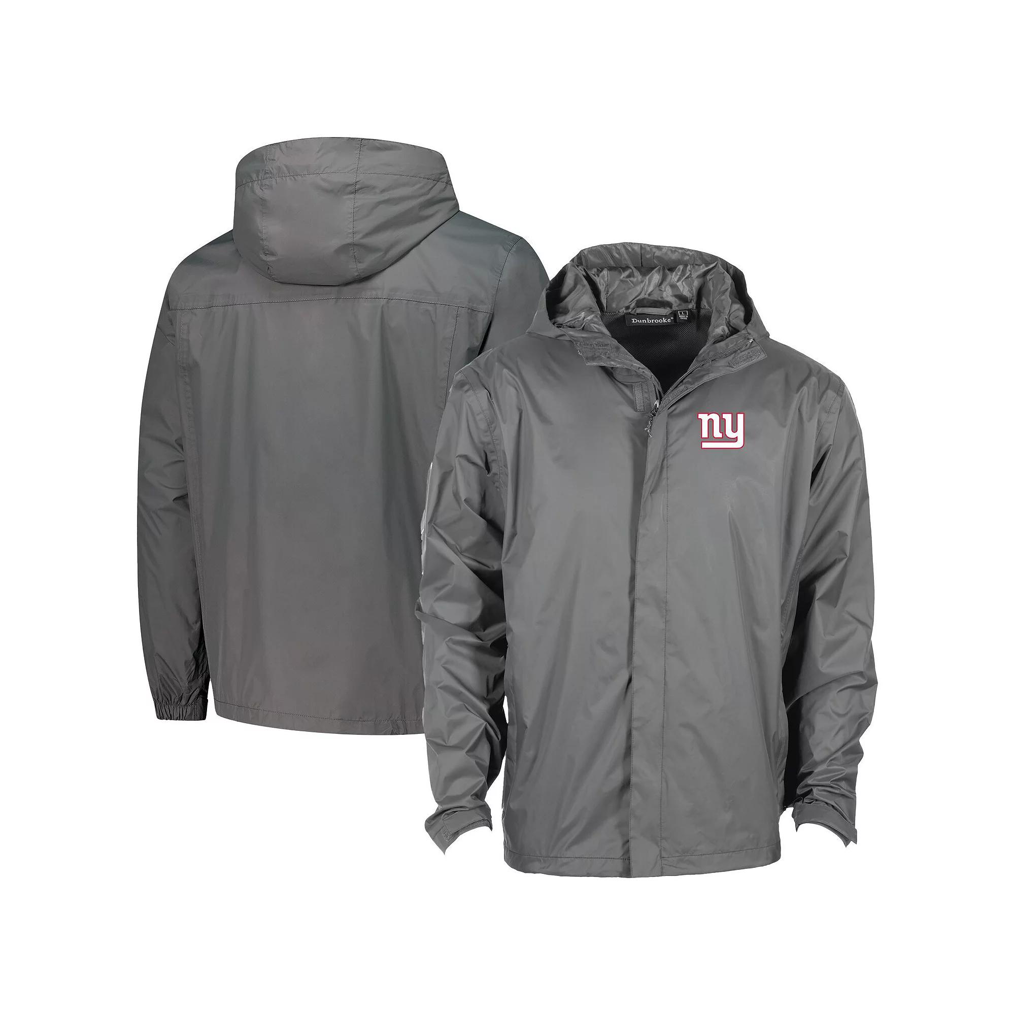 Men's Dunbrooke Graphite New York Giants Tropic Waterproof Packable Full-Zip Hoodie Jacket, Size: Large, Dark G Product Image