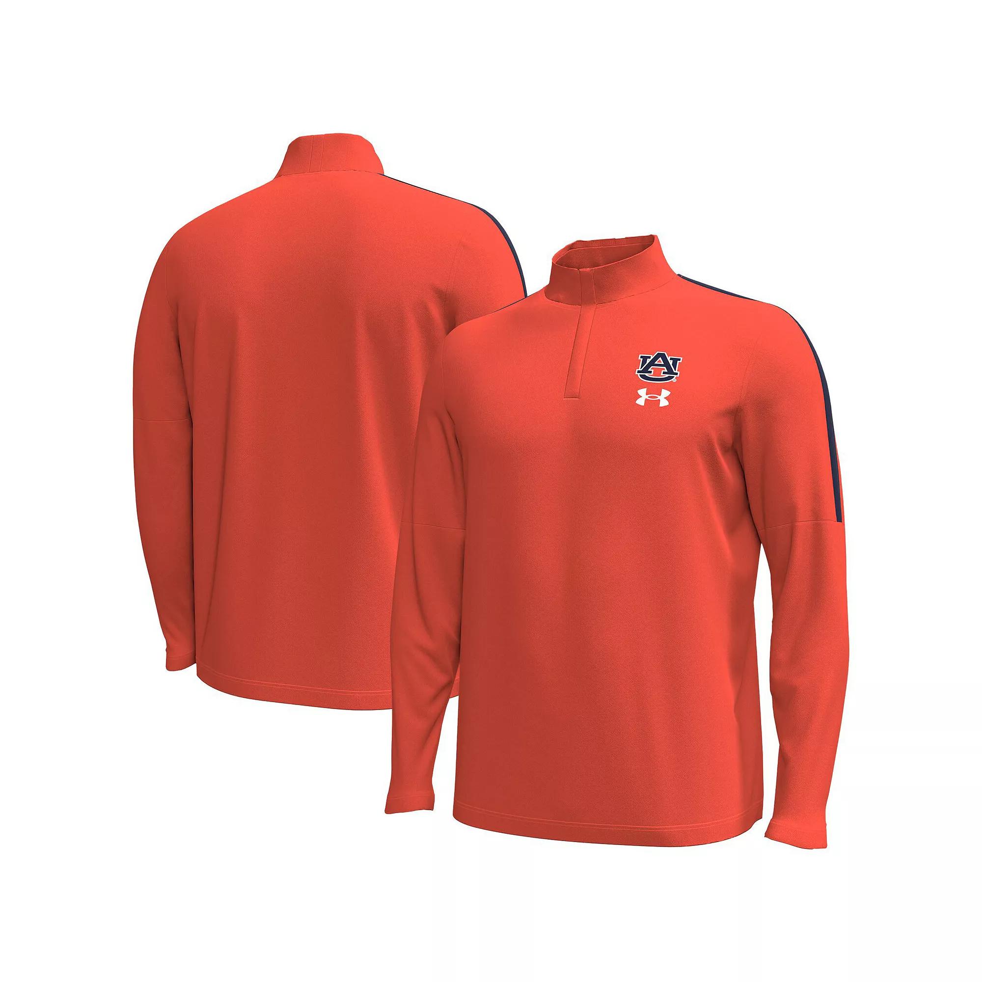 Men's Under Armour Orange Auburn Tigers Playoff Performance Quarter-Zip Jacket,  Product Image