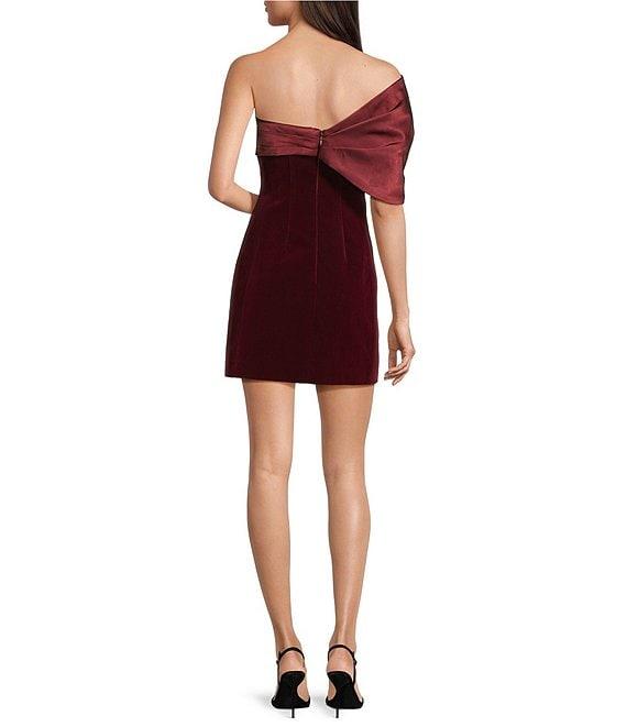 Muse by Marchesa Cosmos Velvet One Shoulder Mini Dress Product Image