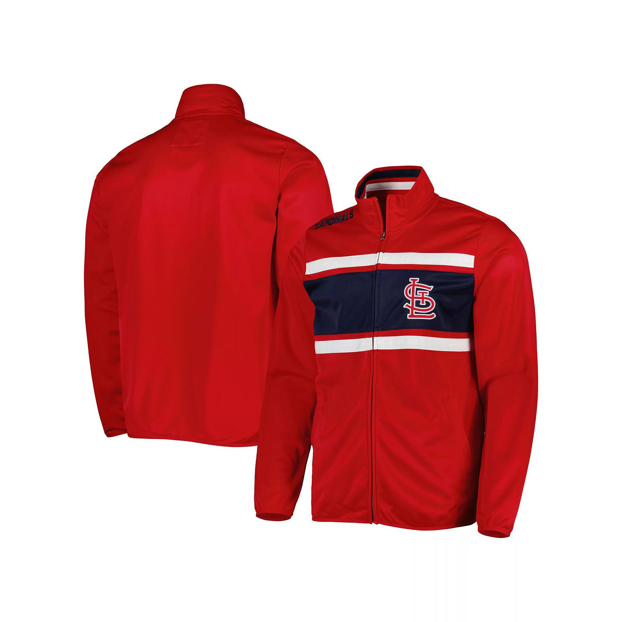Men's G-III Sports by Carl Banks Red St. Louis Cardinals Off Tackle Full-Zip Track Jacket, Size: Small Product Image