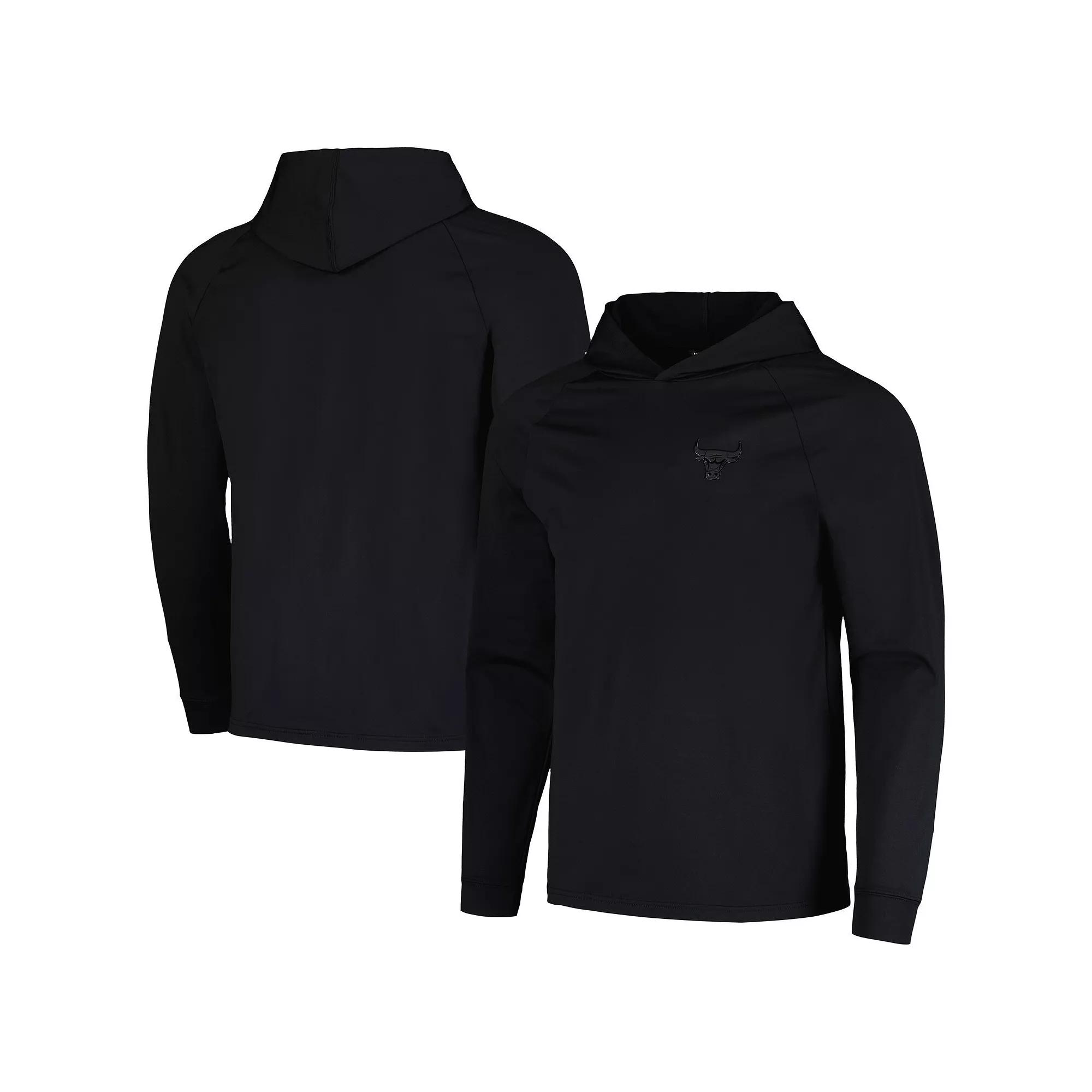 Men's Levelwear Black Chicago Bulls Performance Long Sleeve Hoodie T-Shirt,  Product Image