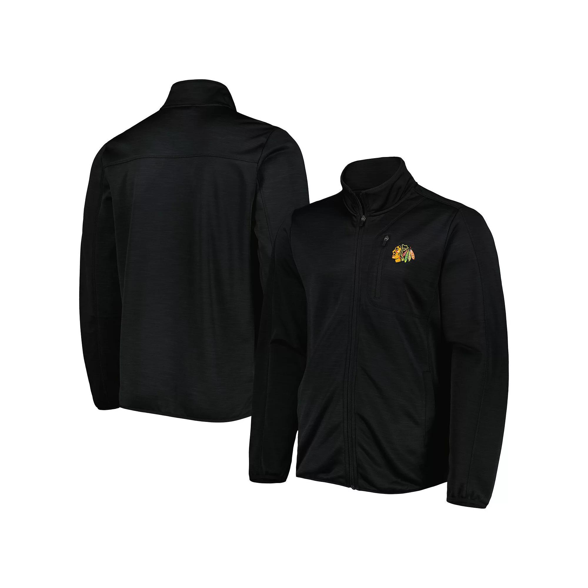 Men's G-III Sports by Carl Banks Black Chicago Blackhawks Closer Transitional Full-Zip Jacket, Size: Large Product Image