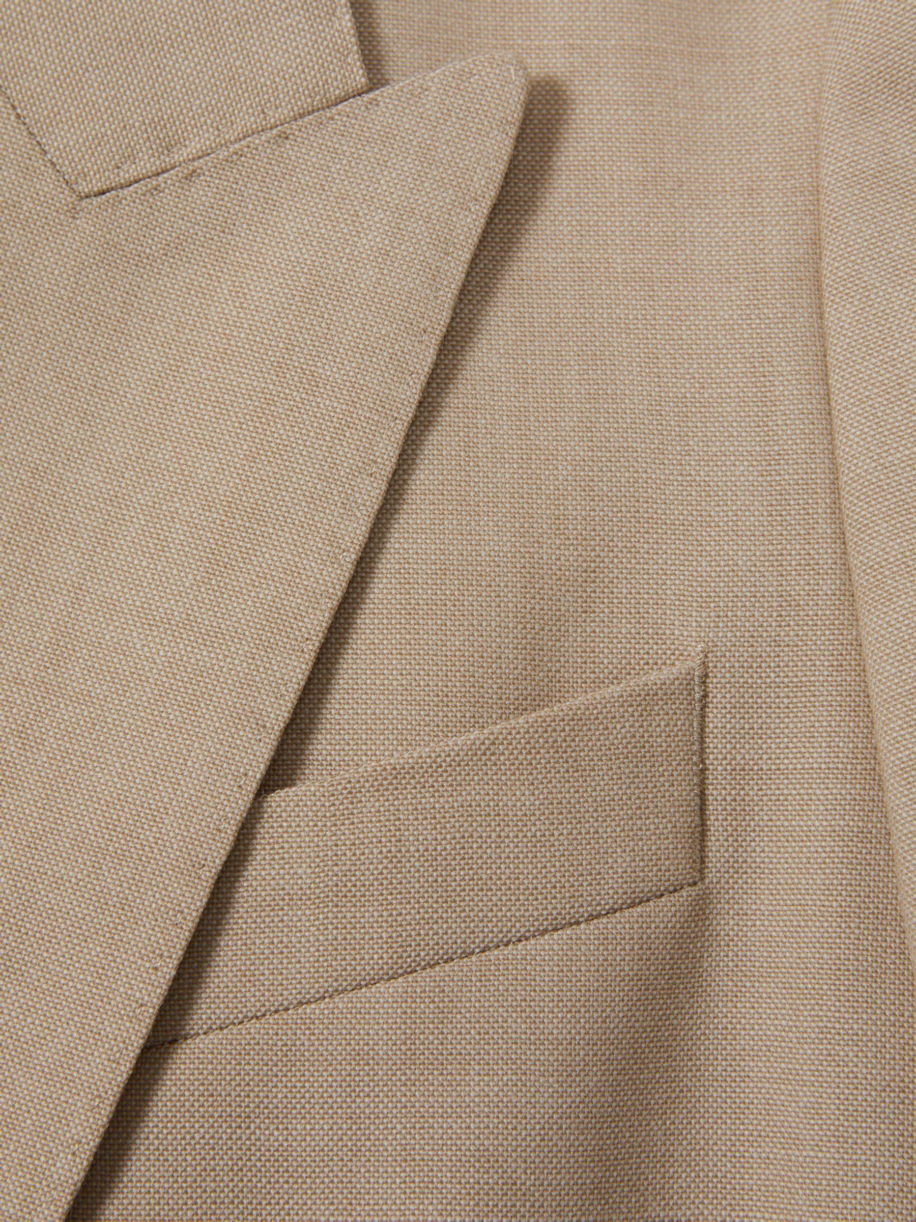 Wool Double Breasted Suit Blazer in Neutral Product Image