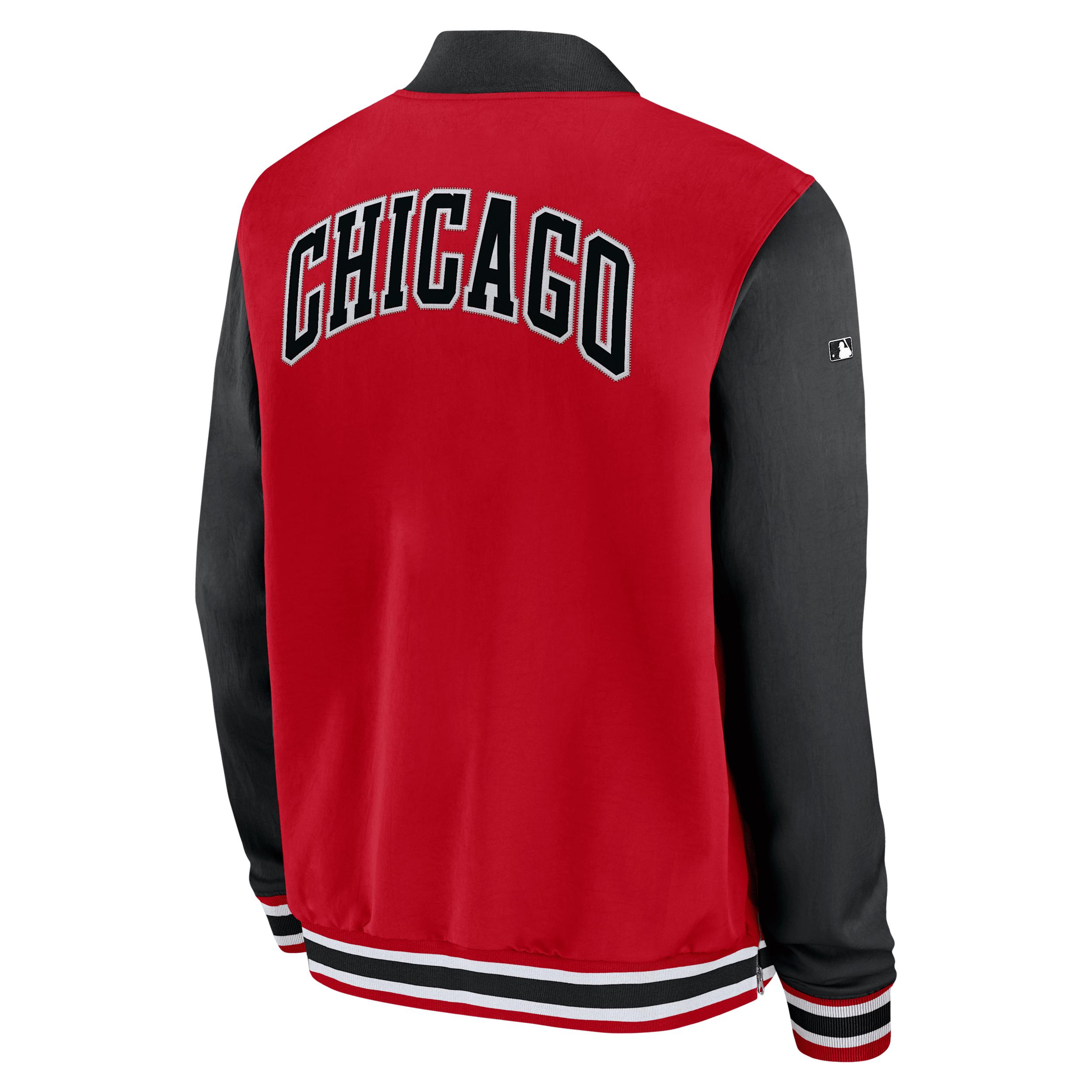 Chicago White Sox Authentic Collection City Connect Nike Mens MLB Full-Zip Bomber Jacket | 02F311QVRX-NZV Product Image