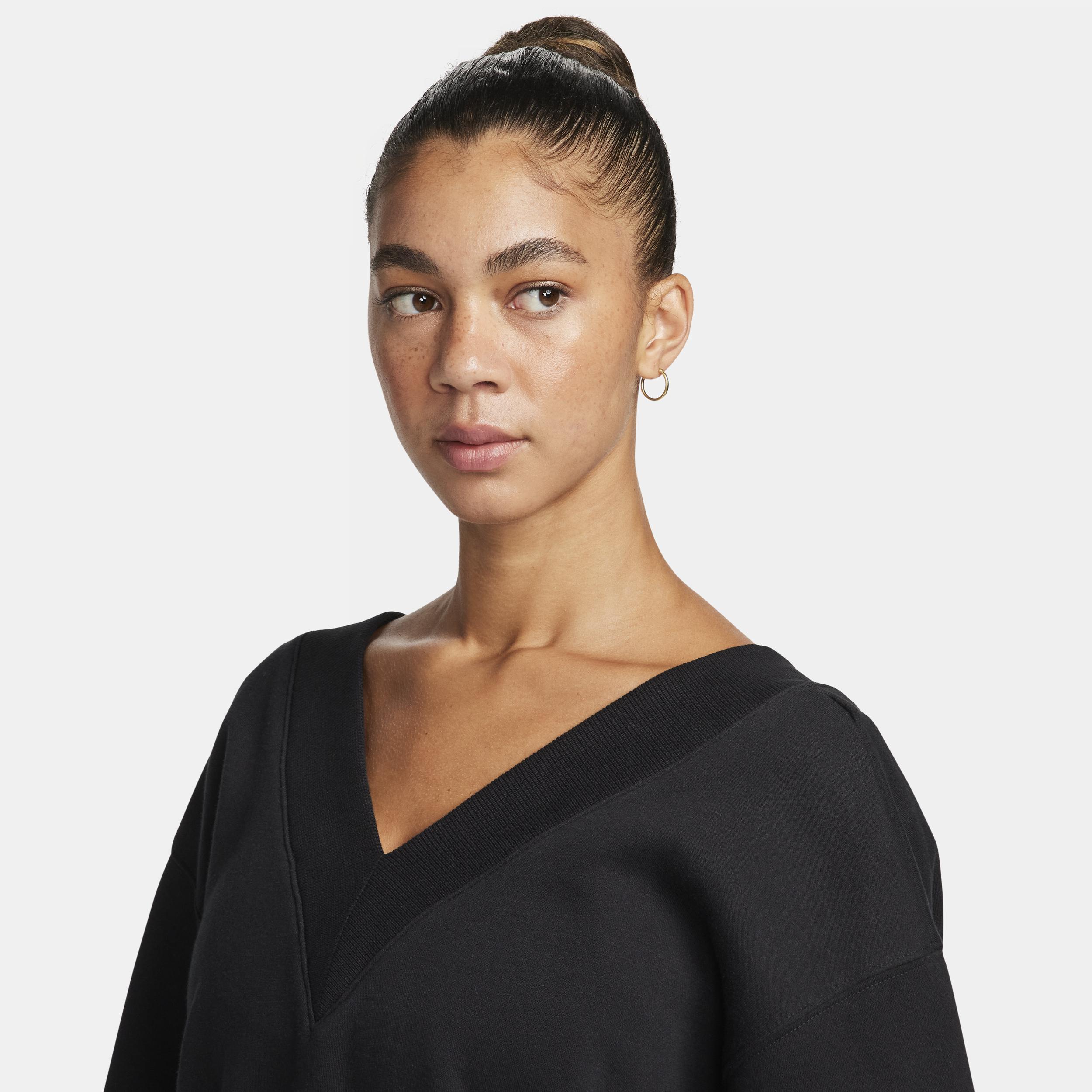 Women's Nike Sportswear Phoenix Fleece Oversized V-Neck Sweatshirt Product Image