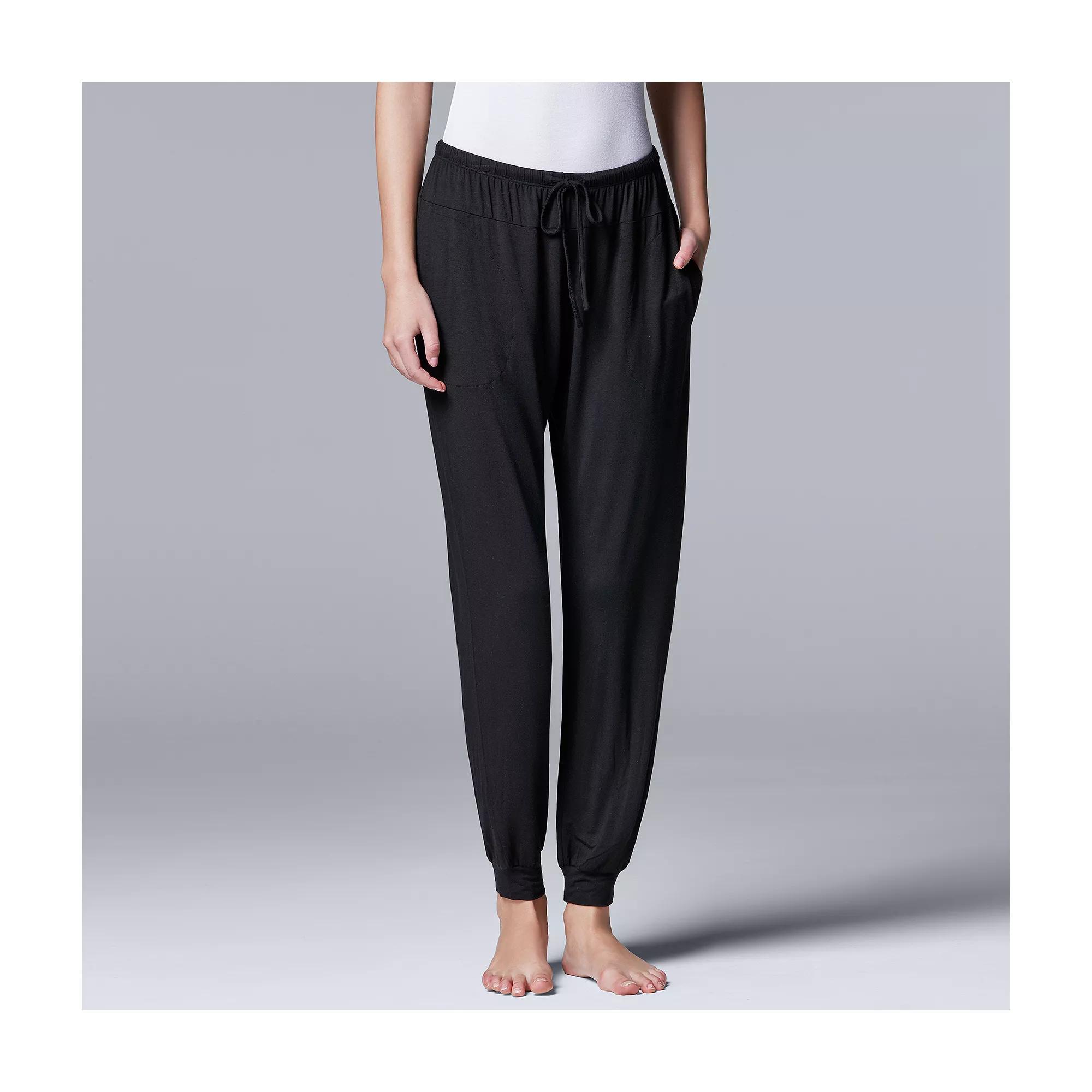 Women's Simply Vera Vera Wang Basic Luxury Banded Bottom Pajama Pants,  Product Image