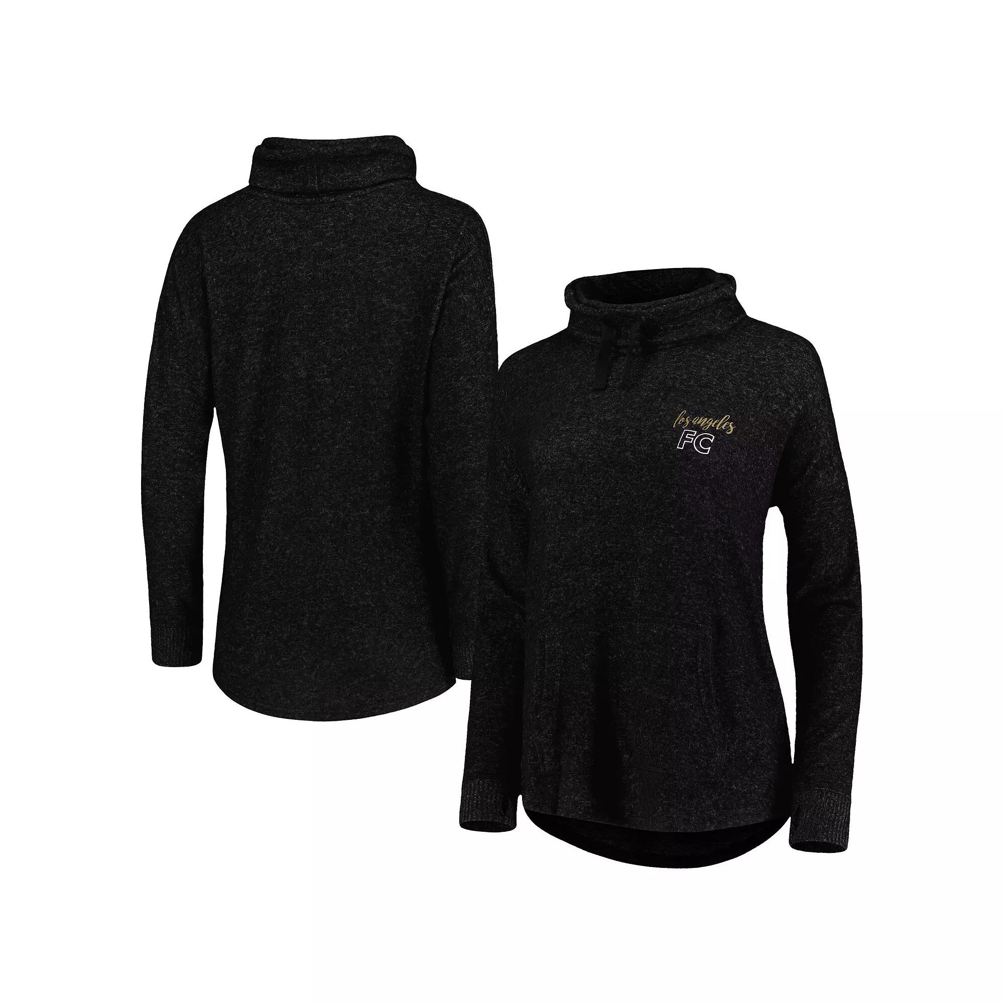 Women's Heathered Black LAFC Cuddle Tri-Blend Pullover Sweatshirt,  Product Image