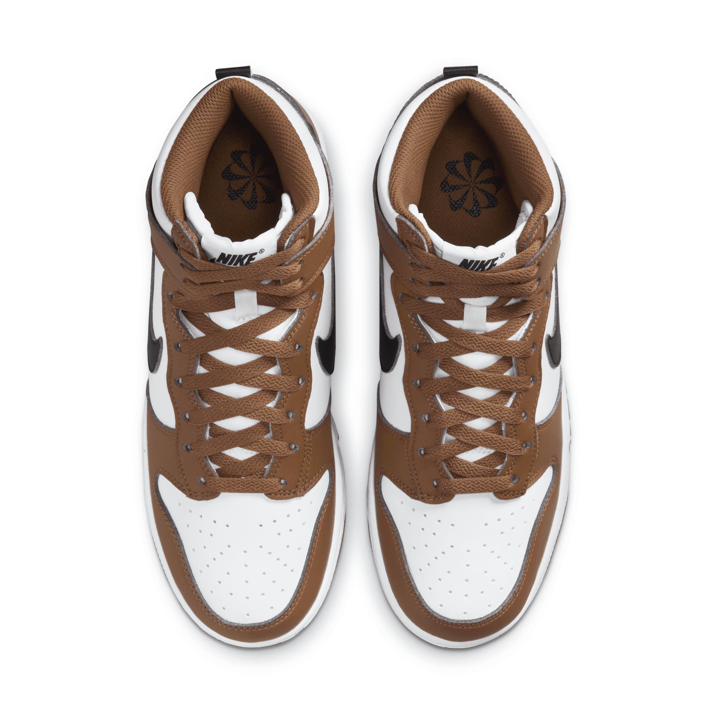 Nike Womens Nike Dunk High - Womens Shoes White/Black/Light British Tan Product Image