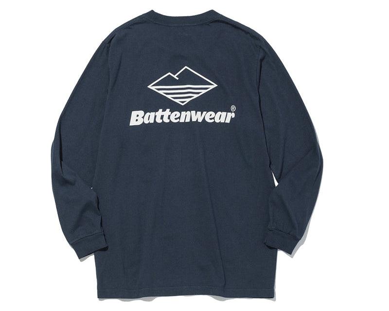 Team L/S Pocket Tee / White x Red Product Image