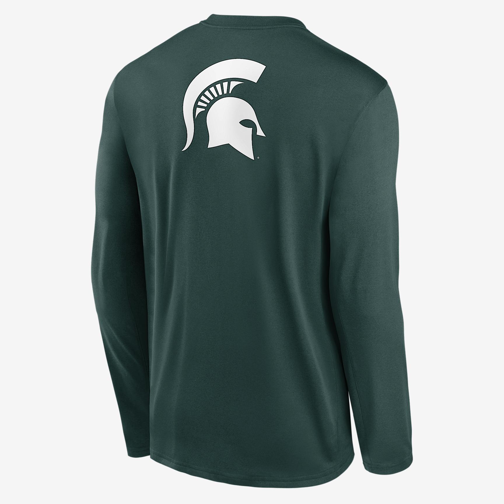 Michigan State Primetime Legend 2-Hit Nike Mens Dri-FIT College Long-Sleeve T-Shirt | NKGT3EYMST-6TH Product Image