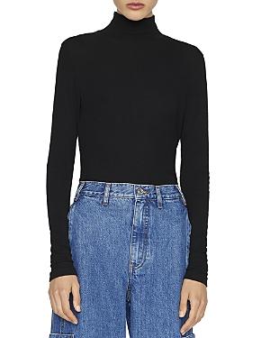 Womens Rib Turtleneck Sweater Product Image