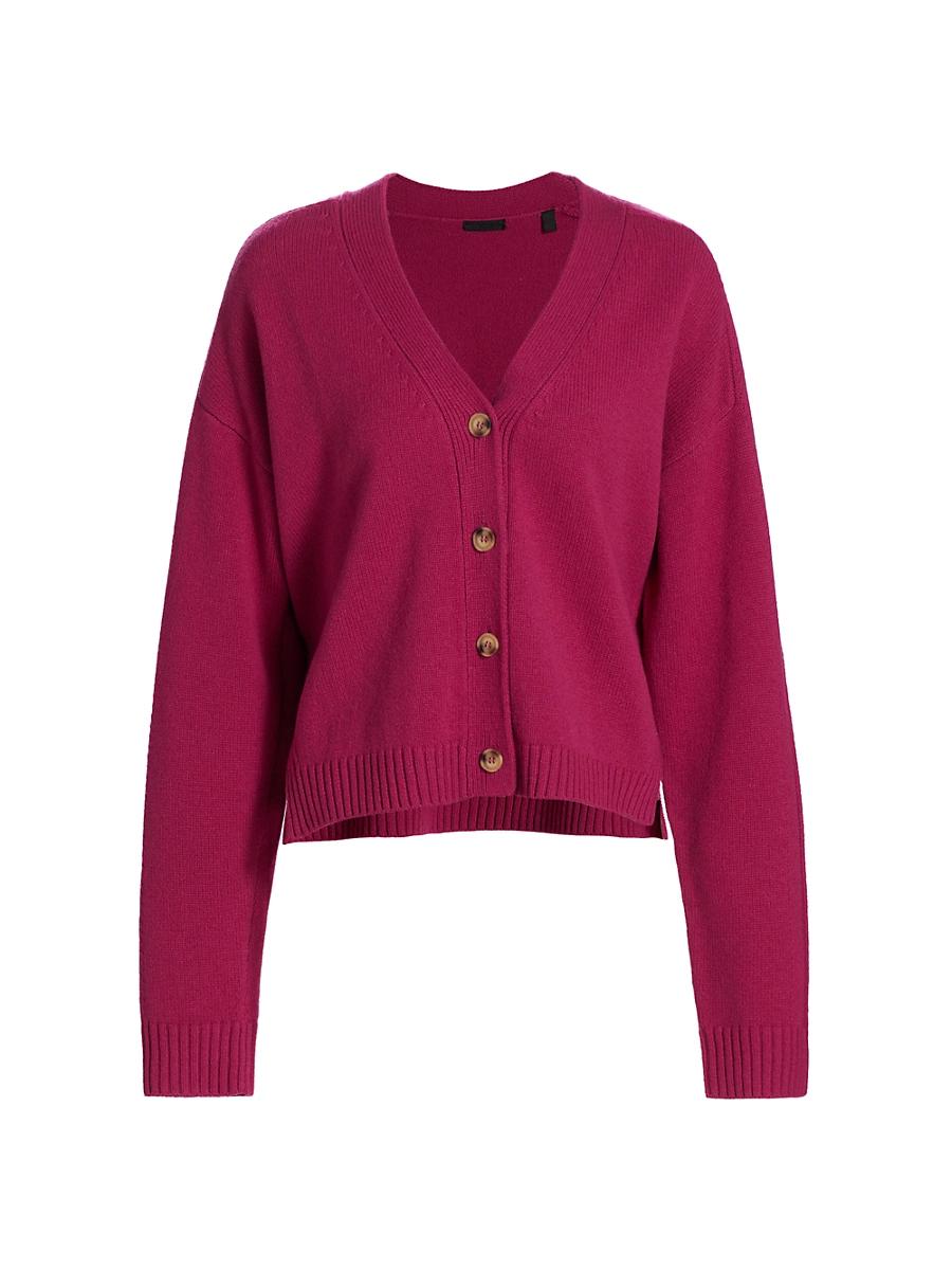 Womens Merino Wool V-Neck Cardigan Product Image