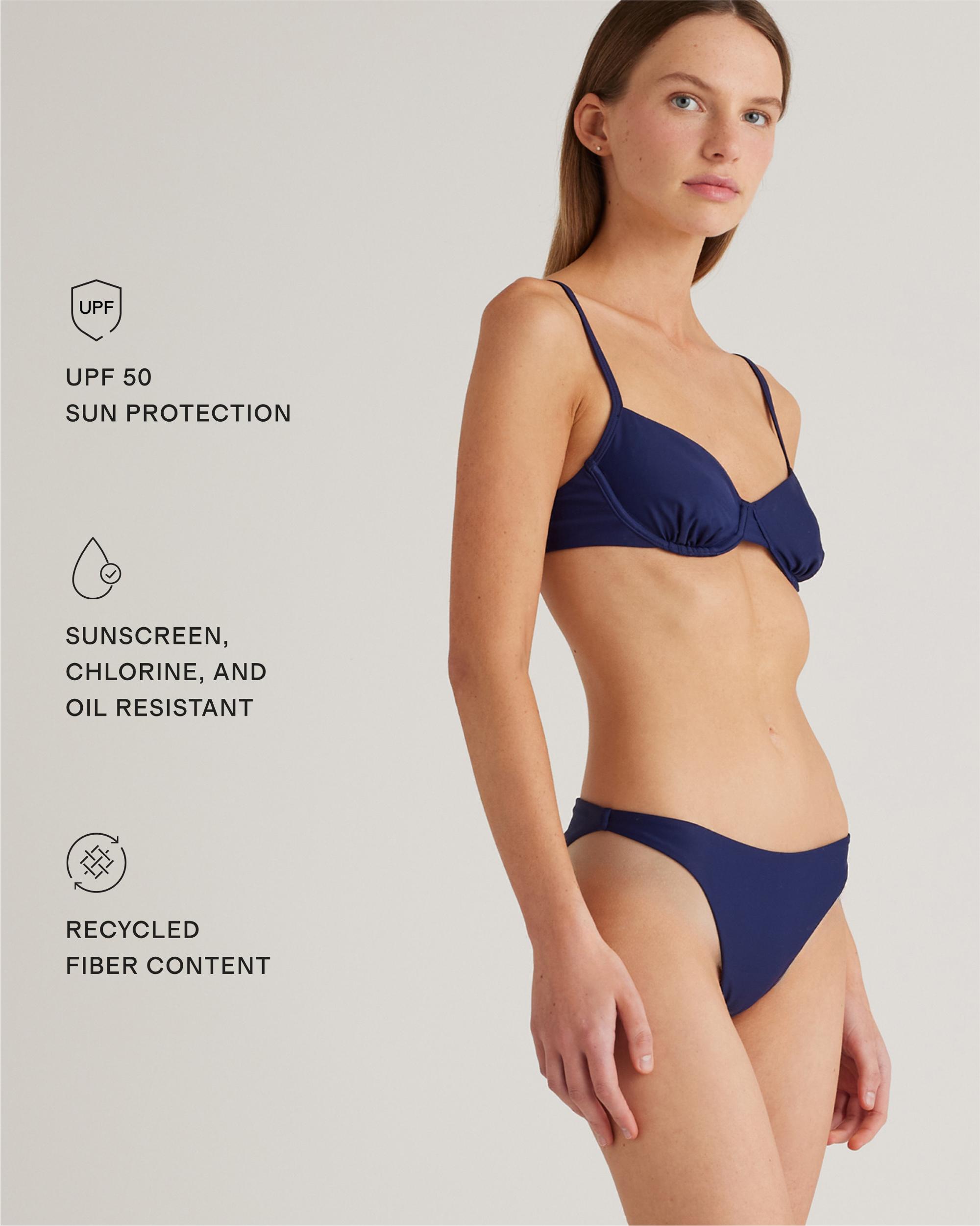 Quince | Women's Italian Demi Bikini Top Size XS, 78% Recycled Polyamide, 22% Spandex Product Image