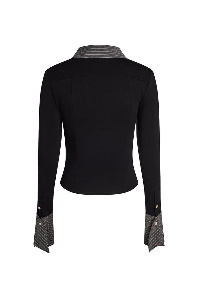 SHARAH TOP - BLACK : GREY Product Image