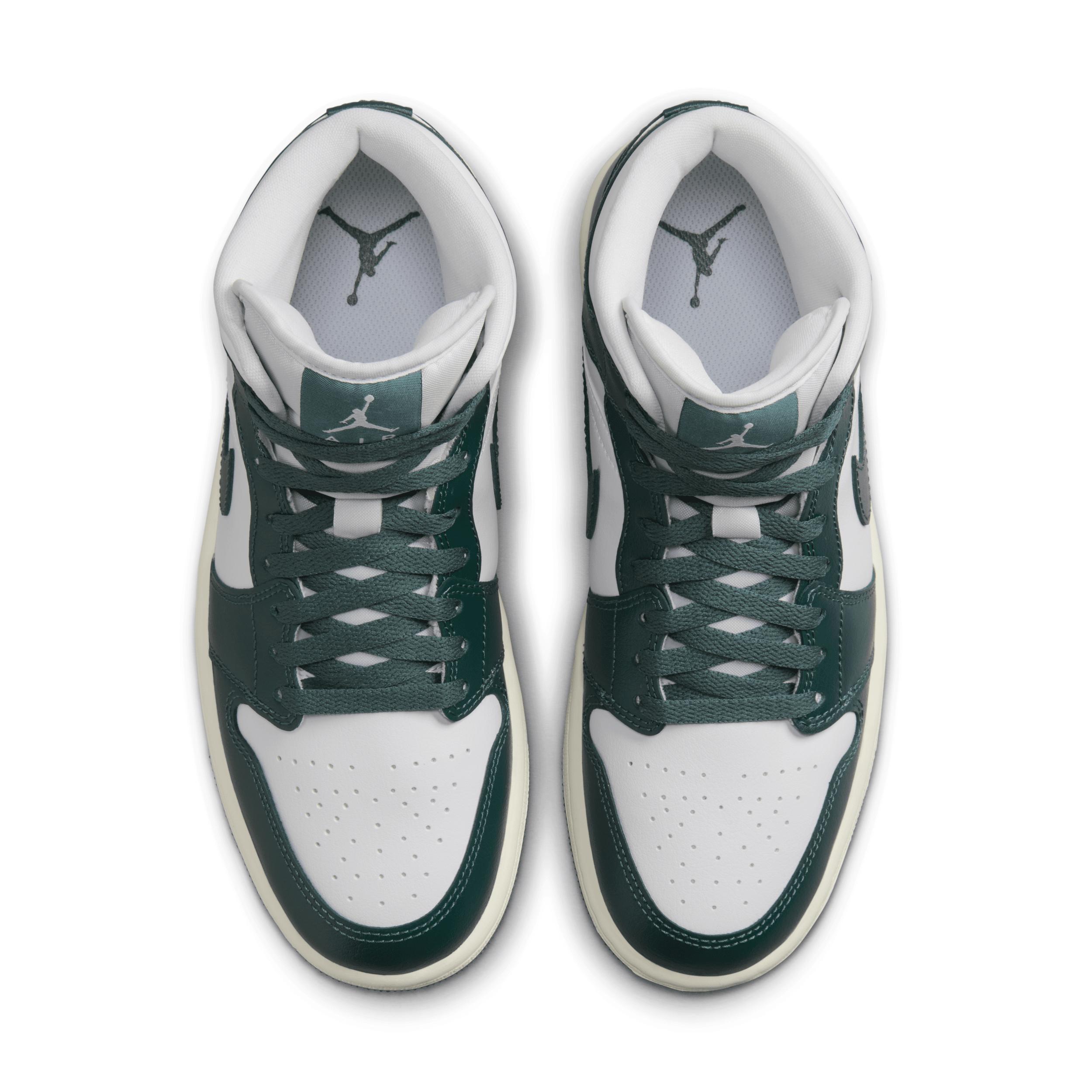 Jordan Womens Jordan AJ 1 Mid - Womens Basketball Shoes Oxidized Green/White/Sail Product Image