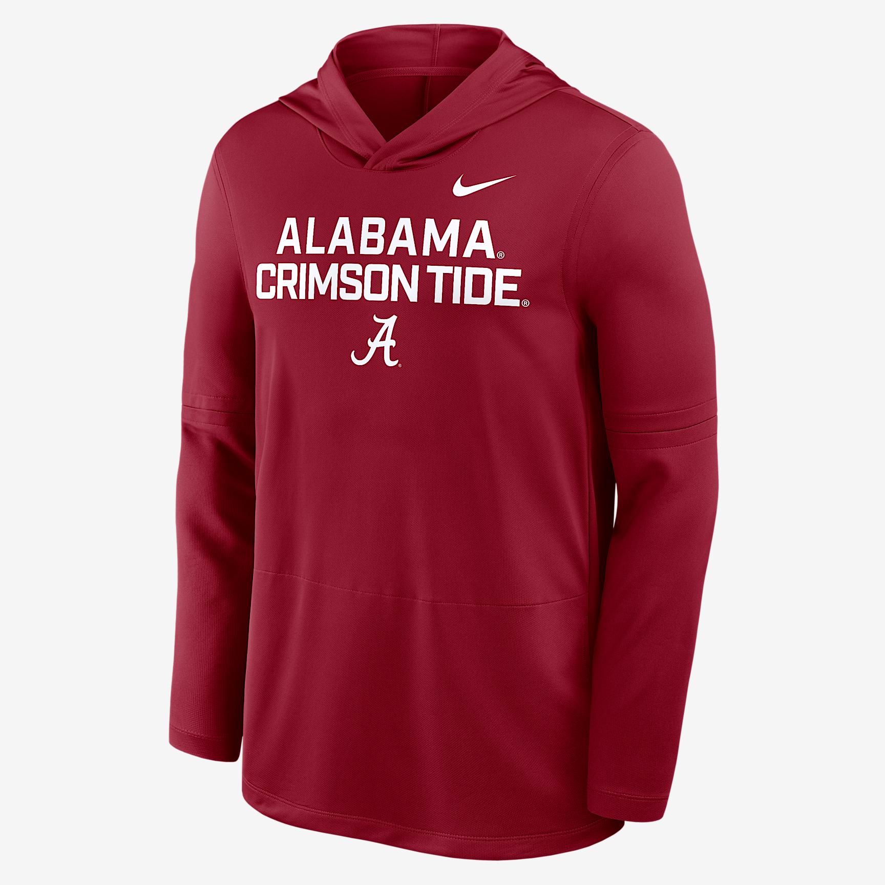 Alabama Sideline Nike Mens Dri-FIT College Long-Sleeve Hooded Top | 03B969WABN-7XL Product Image